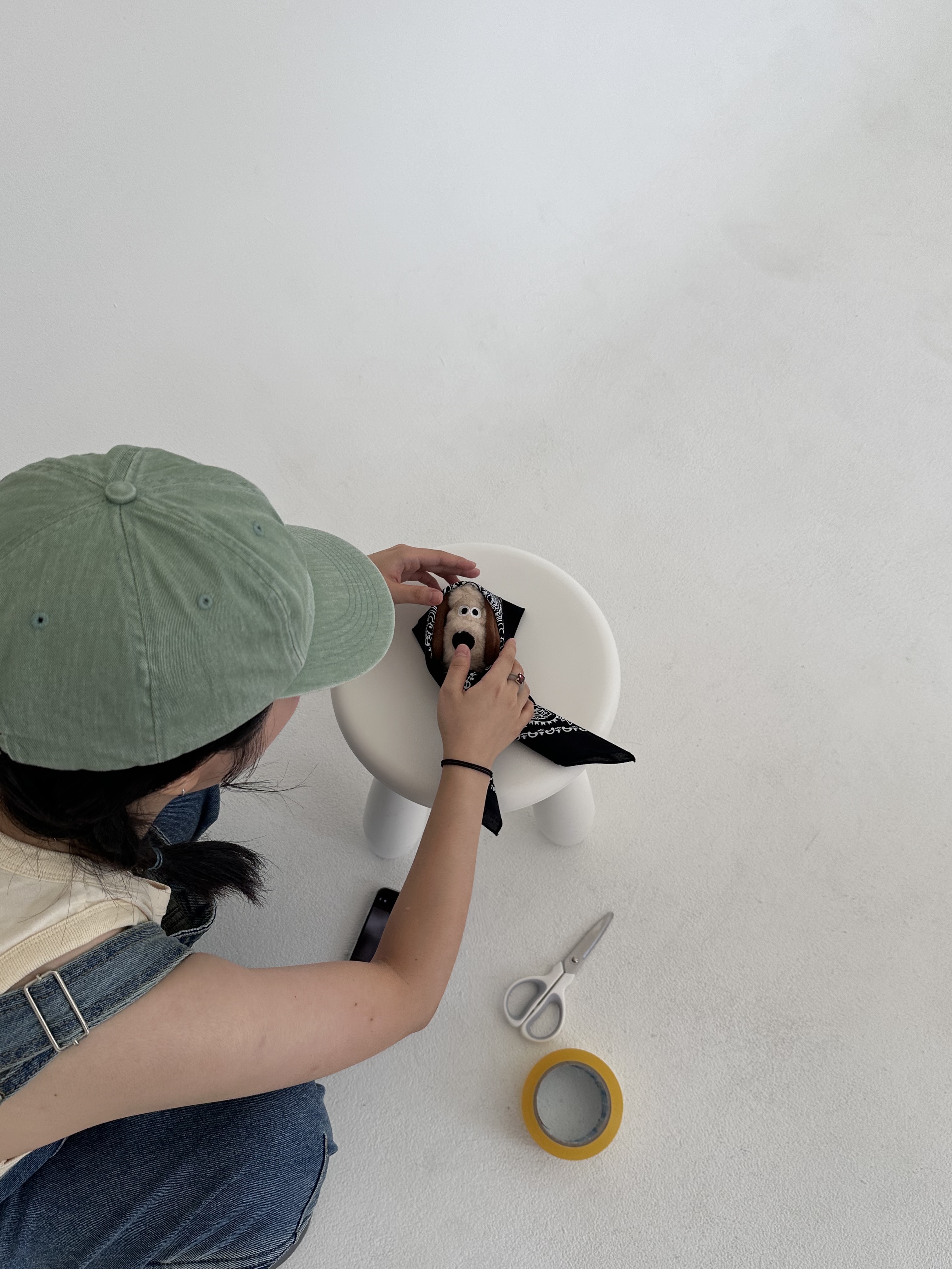 Supreme Pigment Print S Logo 6-Panel Light Sage - 22FW 착용 스타일