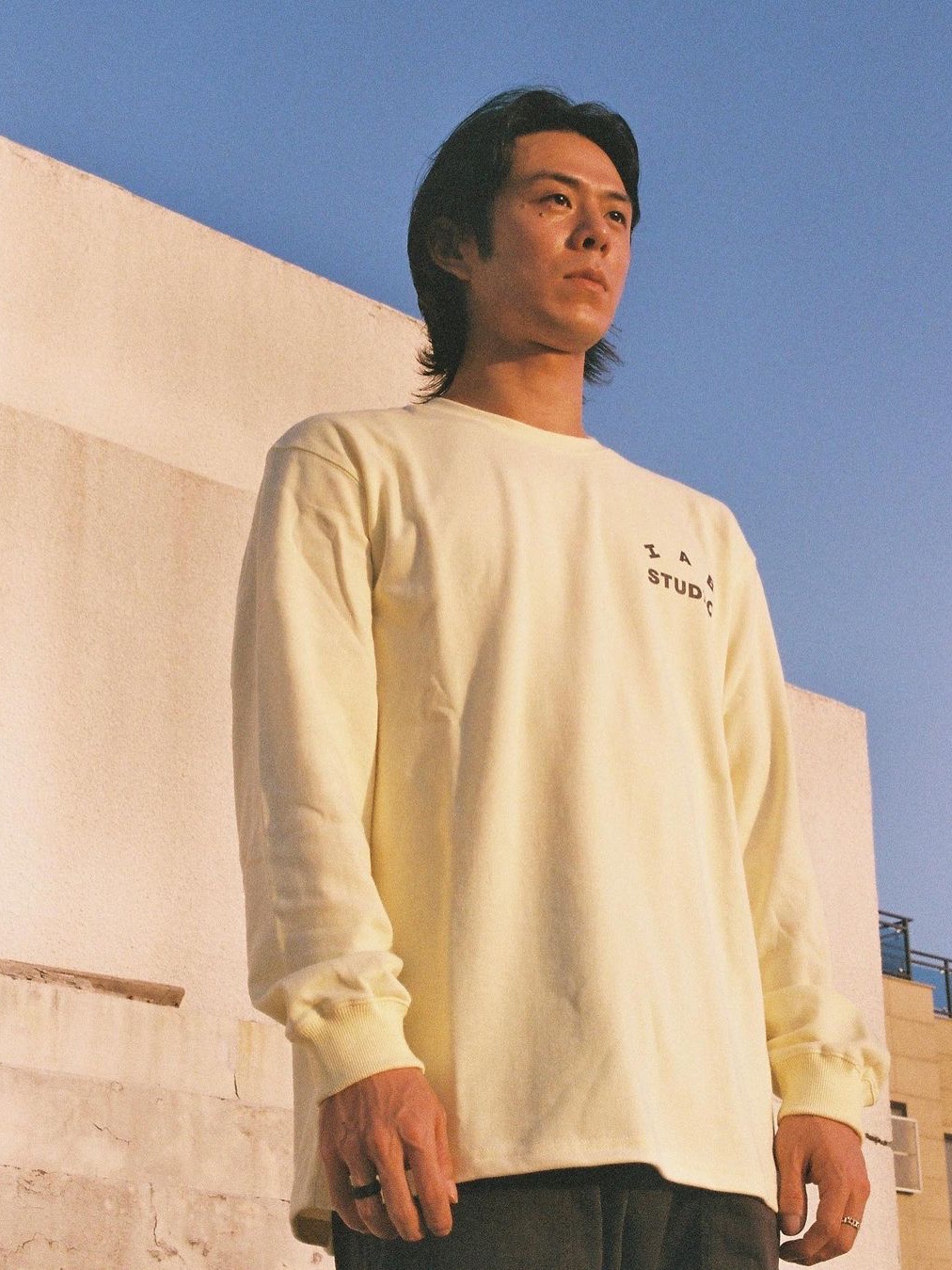 IAB Studio Pigment Hoodie & Sack Apple Green, IAB Studio Pigment Sack Black 착용 스타일 - 5
