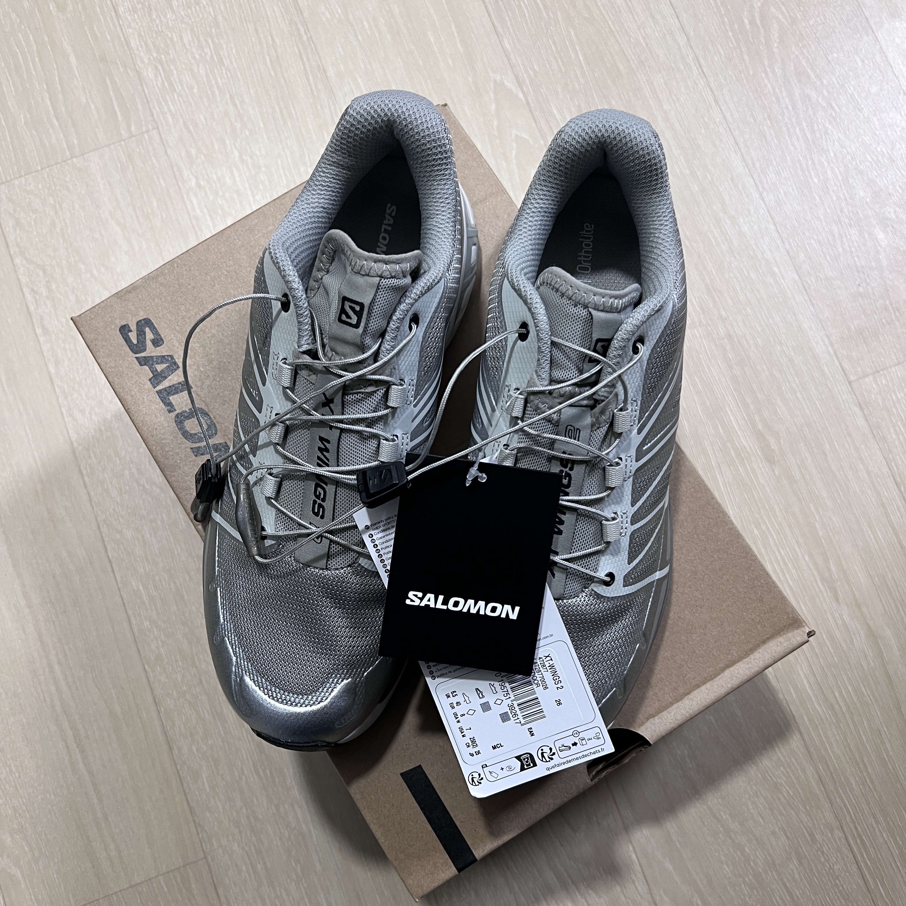 Salomon XT-Wings 2 Lunar Rock Gray 착용 스타일 - 1