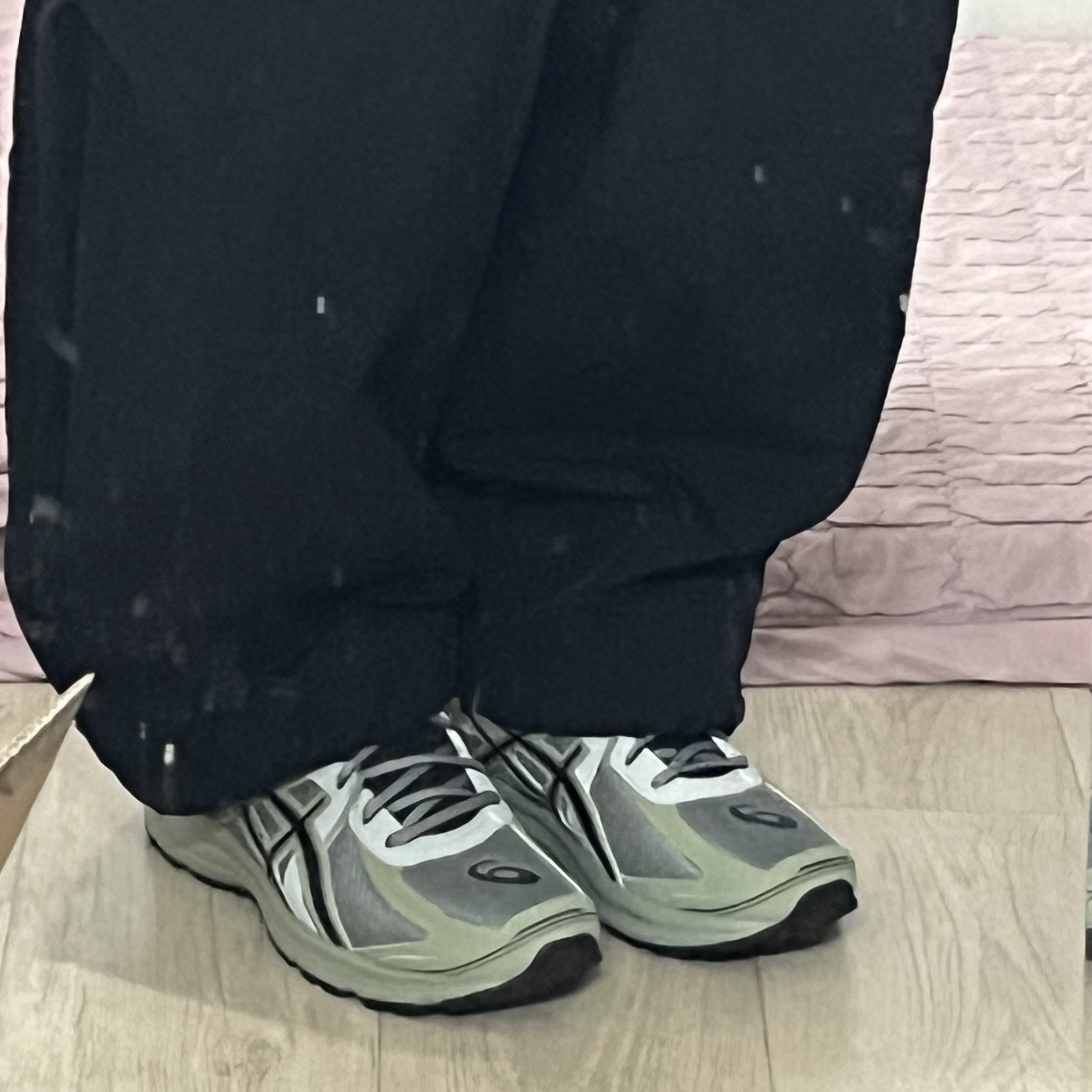 Asics Jog 100 S Sheet Rock - 2E Wide 착용 스타일