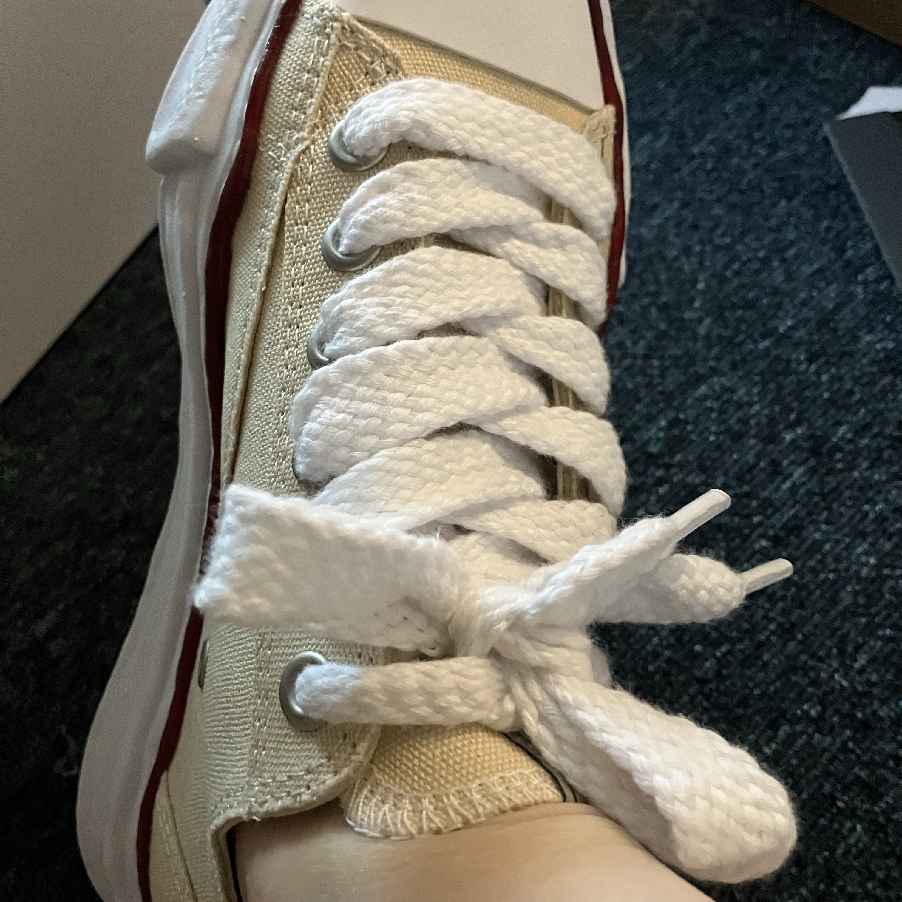 Maison Mihara Yasuhiro Peterson OG Sole Canvas Low-top Sneakers Natural 착용 스타일 - 2