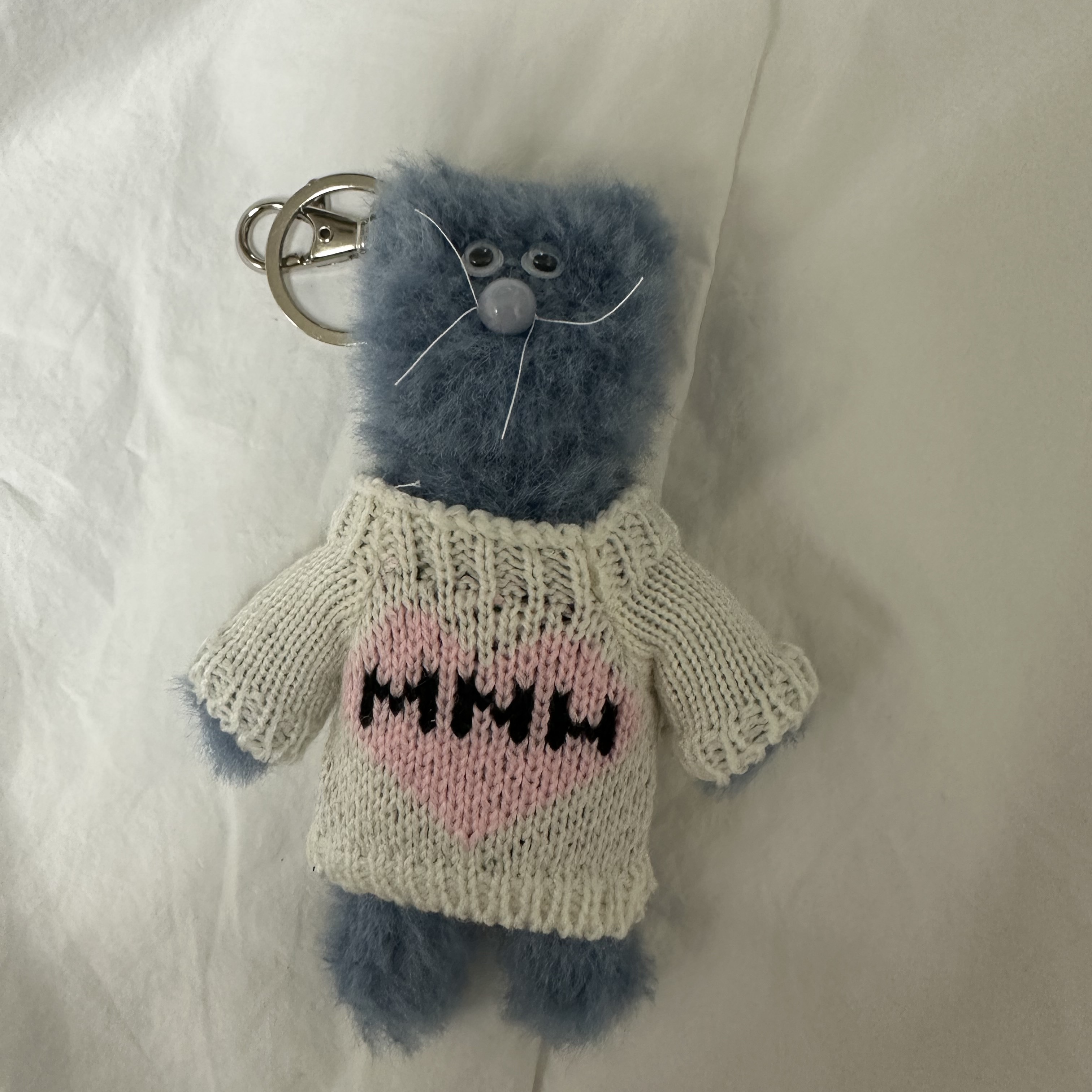 Monamhee Love Flexy Keyring Blue 착용 스타일