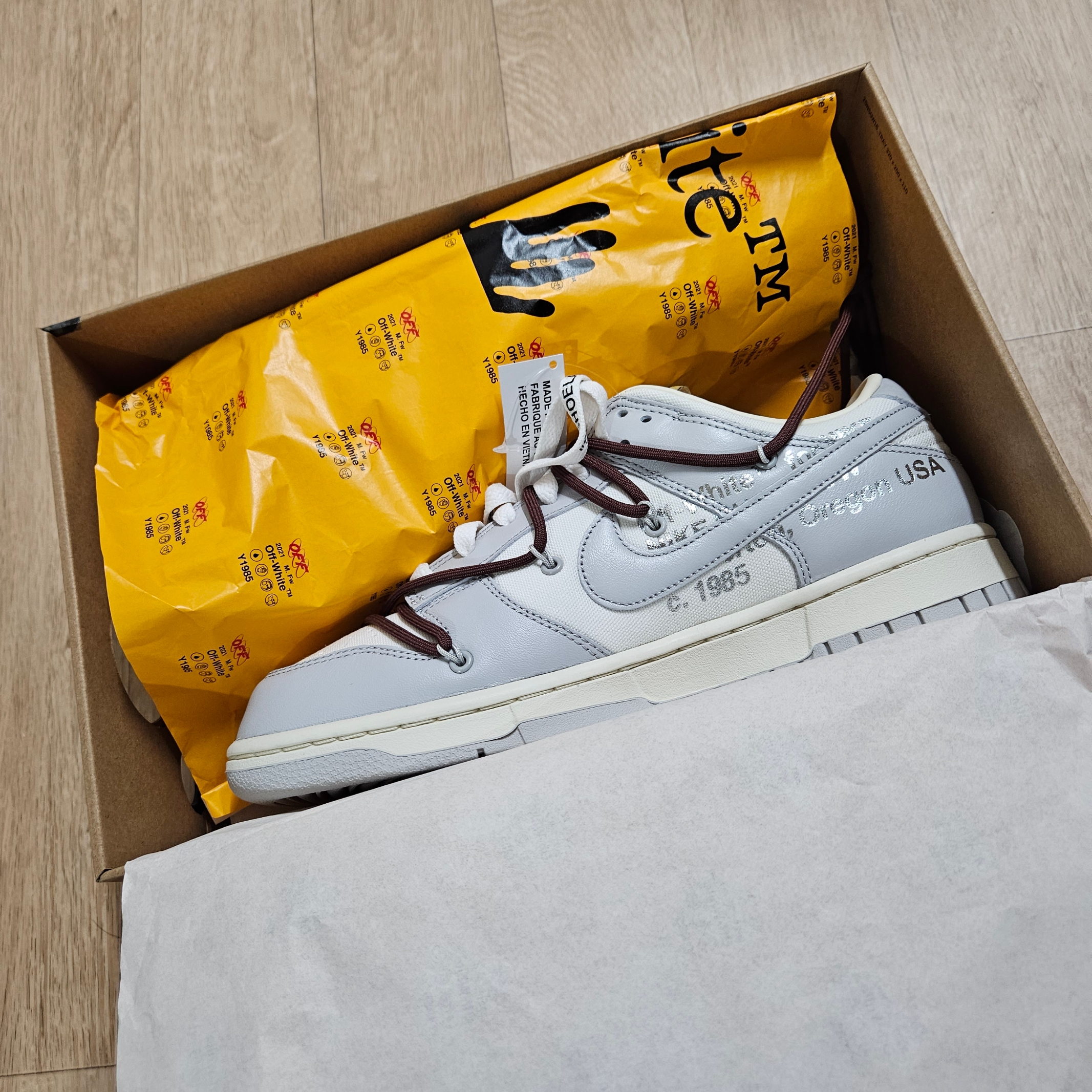 Nike x Off-White Dunk Low The 50 - Lot 46 착용 스타일 - 1