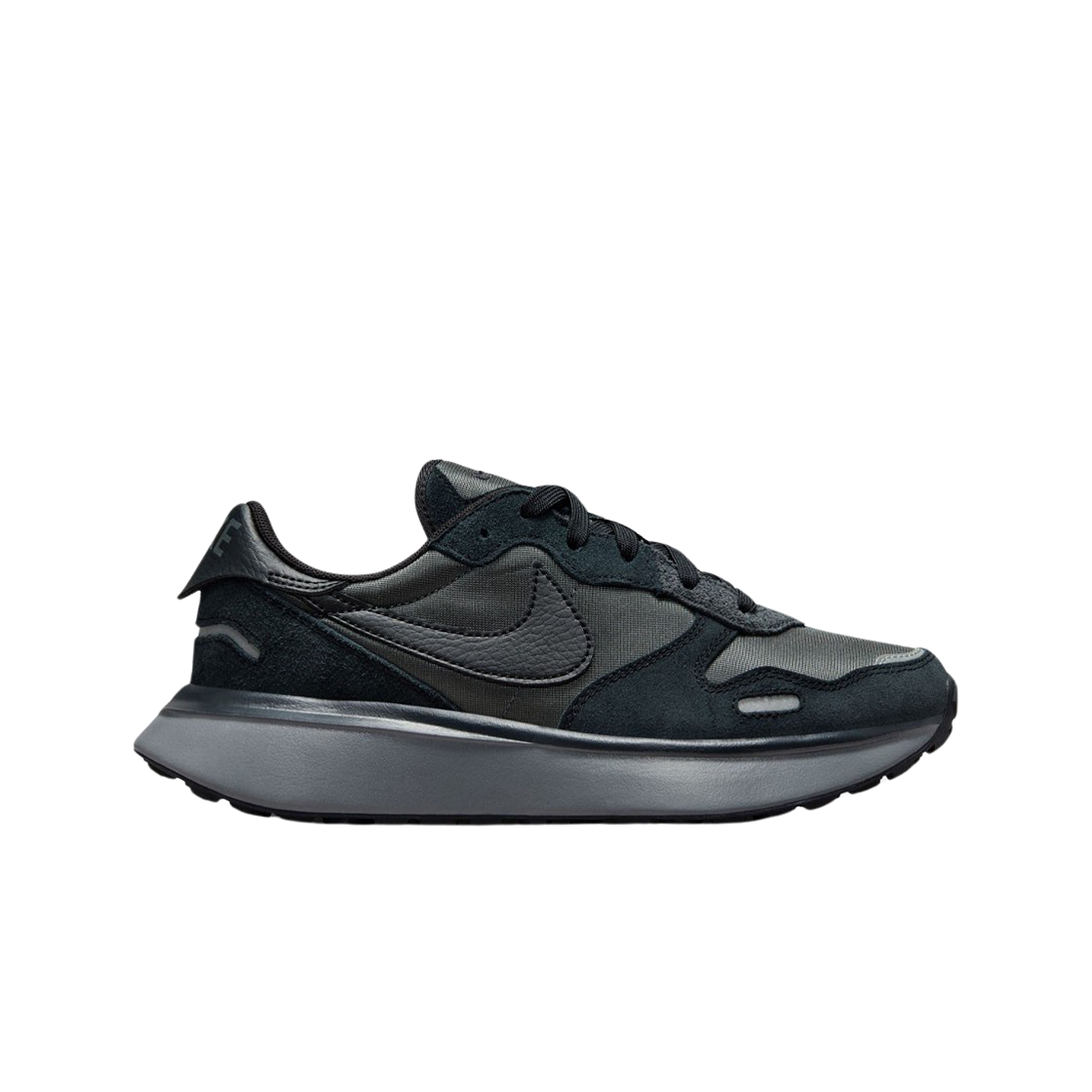 (W) 나이키 피닉스 와플 블랙 앤 오프 느와르((W) Nike Phoenix Waffle Black and Off Noir)