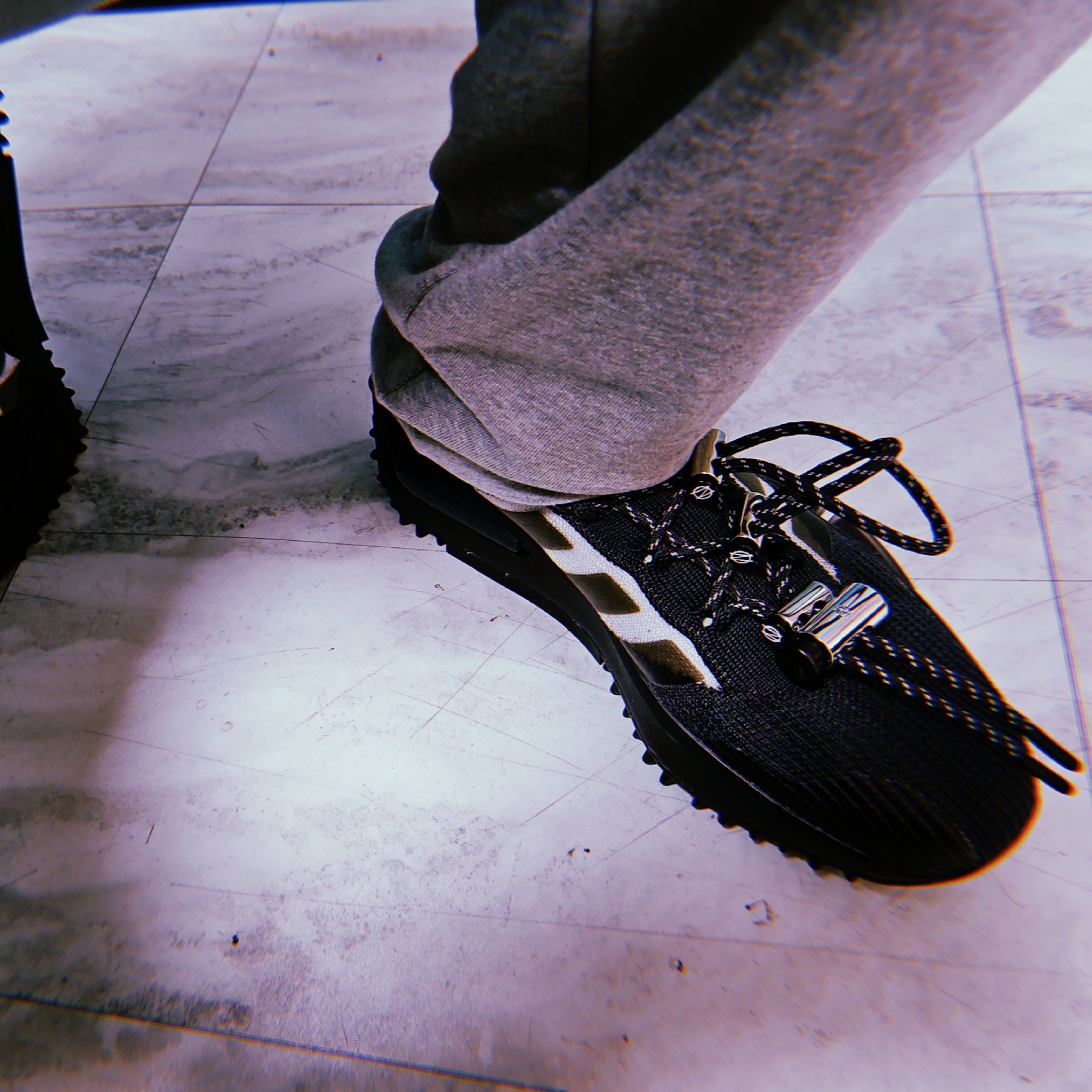 Adidas x Bajowoo NMD S1 Carbon Core Black 착용 스타일 - 1
