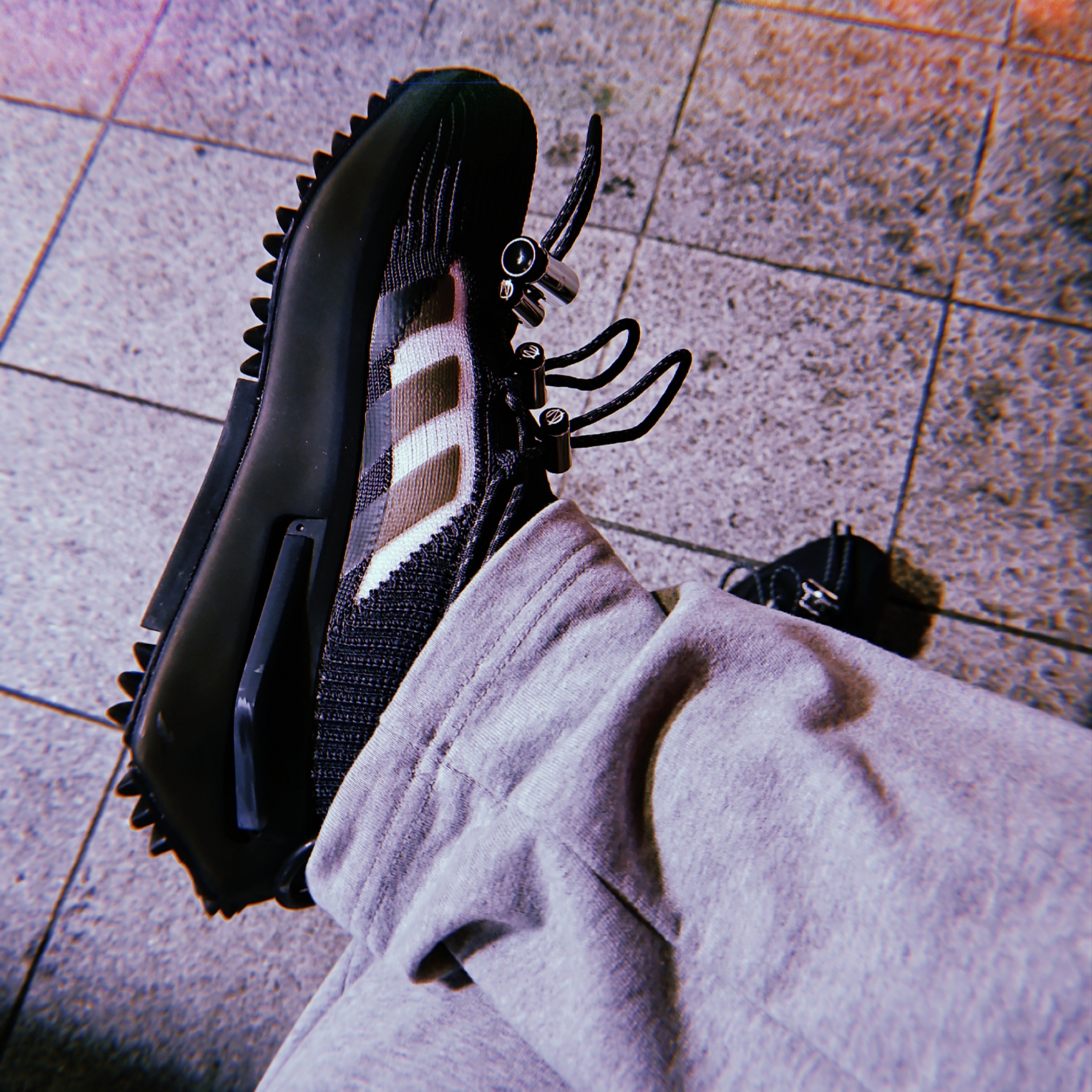 Adidas x Bajowoo NMD S1 Carbon Core Black 착용 스타일 - 2
