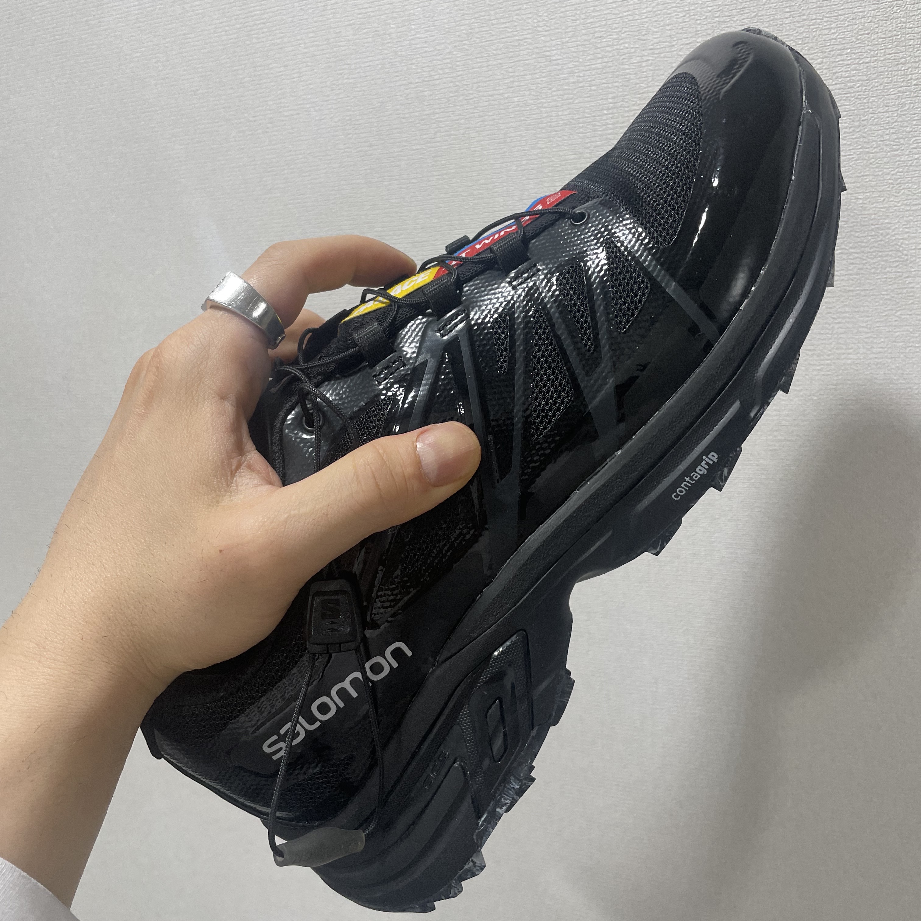 Salomon x Palace XT-Wings 2 Black 착용 스타일 - 3