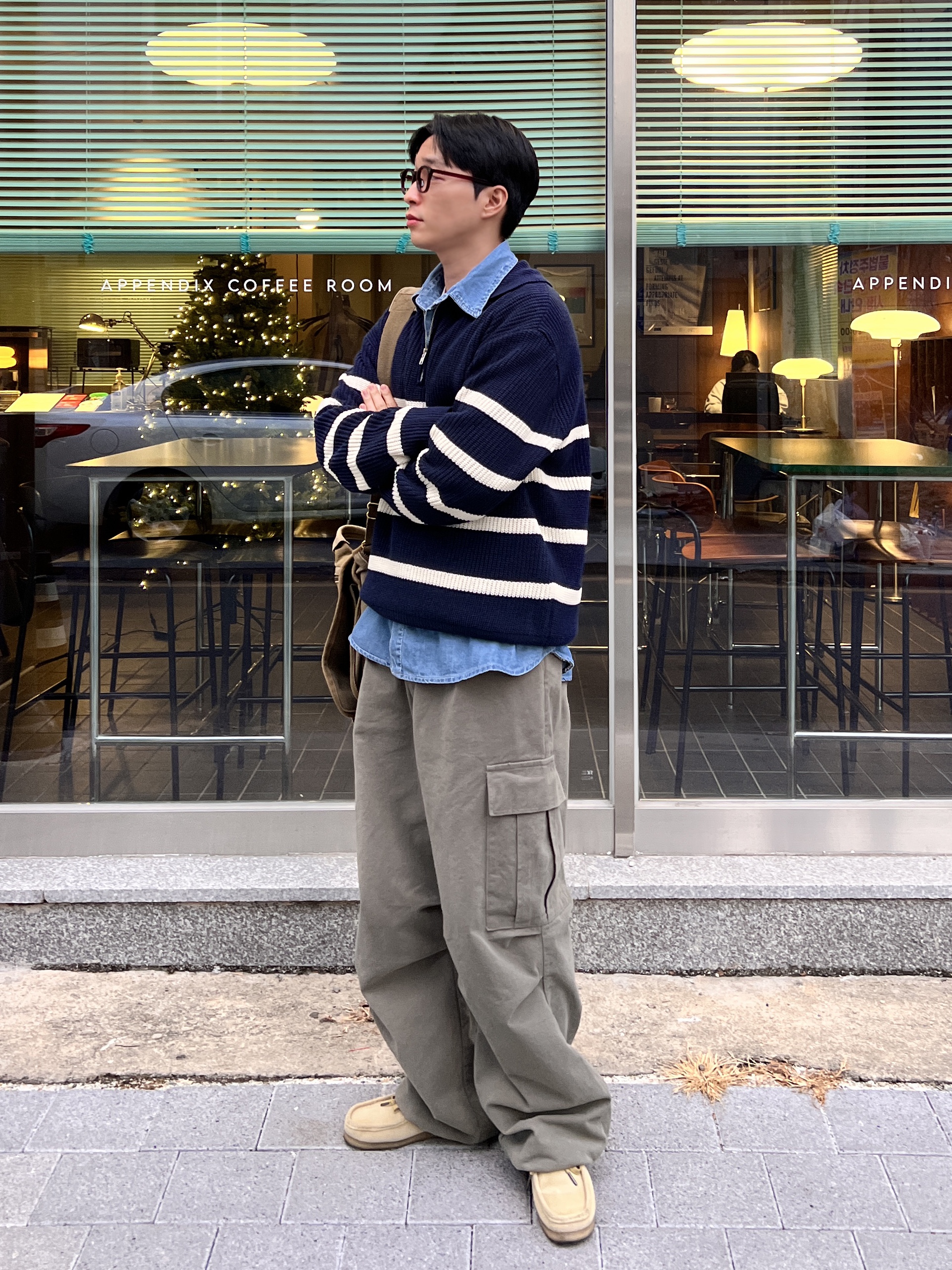 Clarks Wallabee Maple Suede 착용 스타일