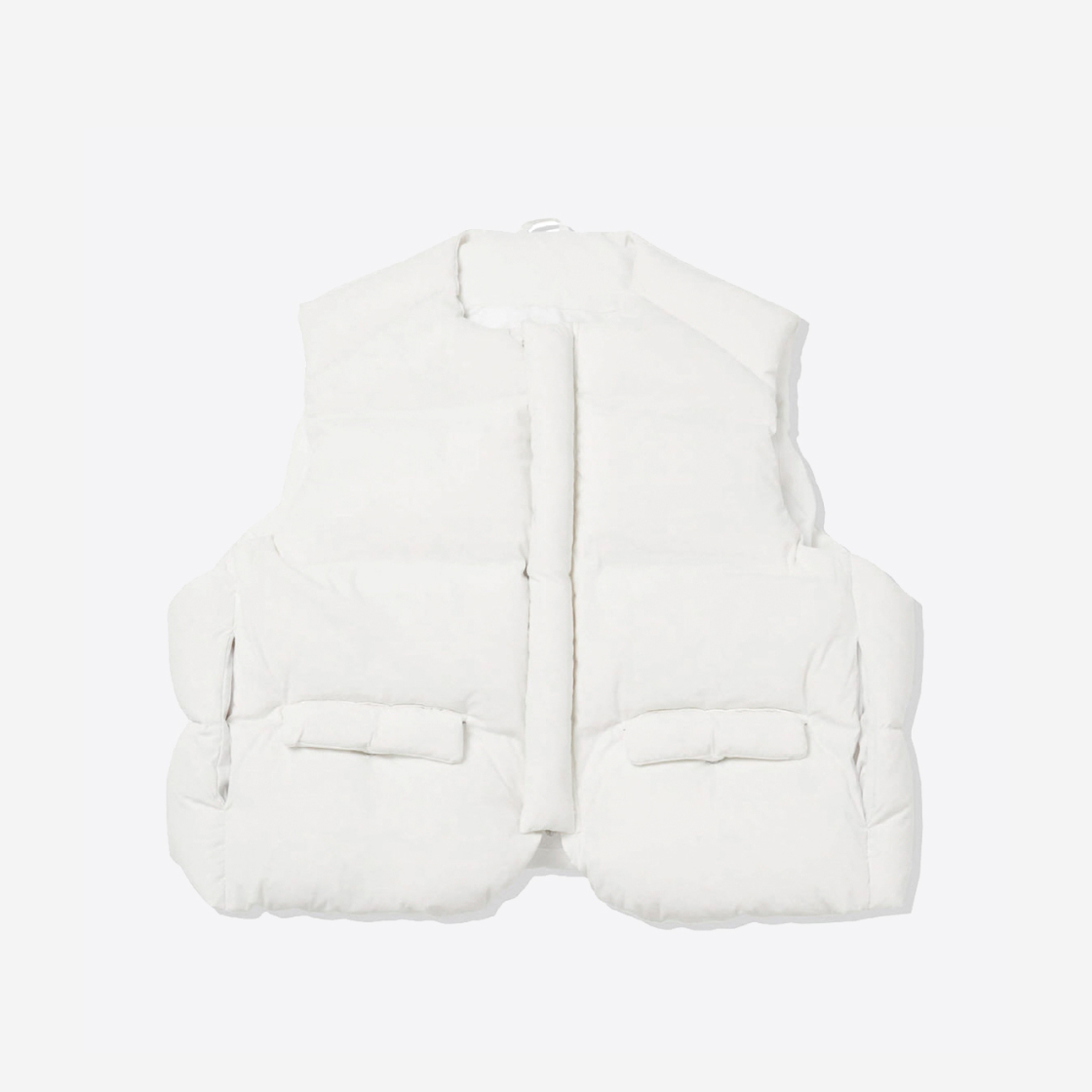 에스티유 덕 다운 패디드 베스트 화이트