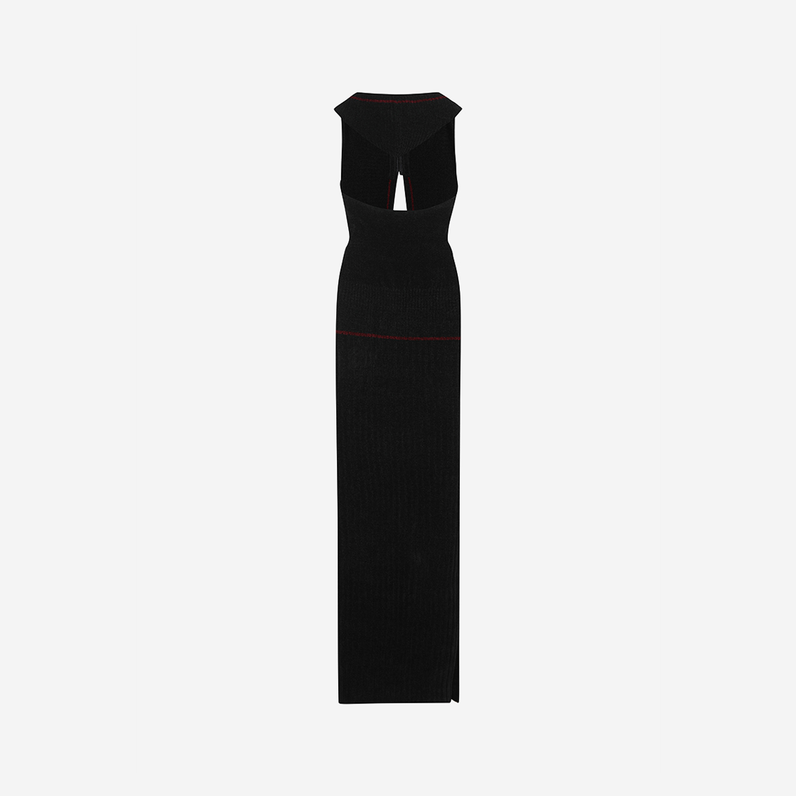 오토링거 우먼 니티드 후디드 니트 드레스 맥시 블랙(Ottolinger Women Knitted Hooded Knit Dress Maxi Black) - 2