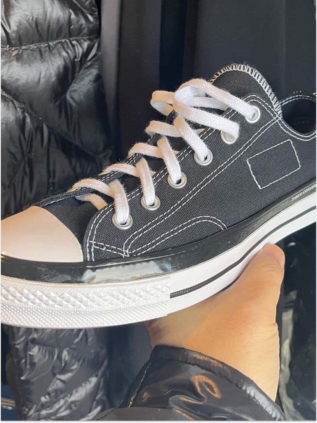 Converse x Moncler x Fragment Chuck 70 Ox Fraylor III Insignia Blue, Converse x Fragment Chuck 70 Ox Tuxedo 착용 스타일 - 5
