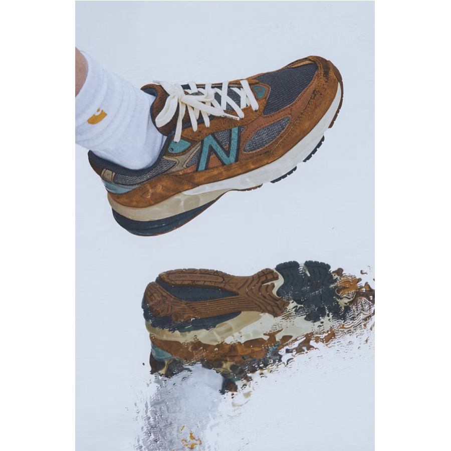 New Balance x Carhartt WIP 990v6 Made in USA Hamilton Brown Military Green 착용 스타일 - 5
