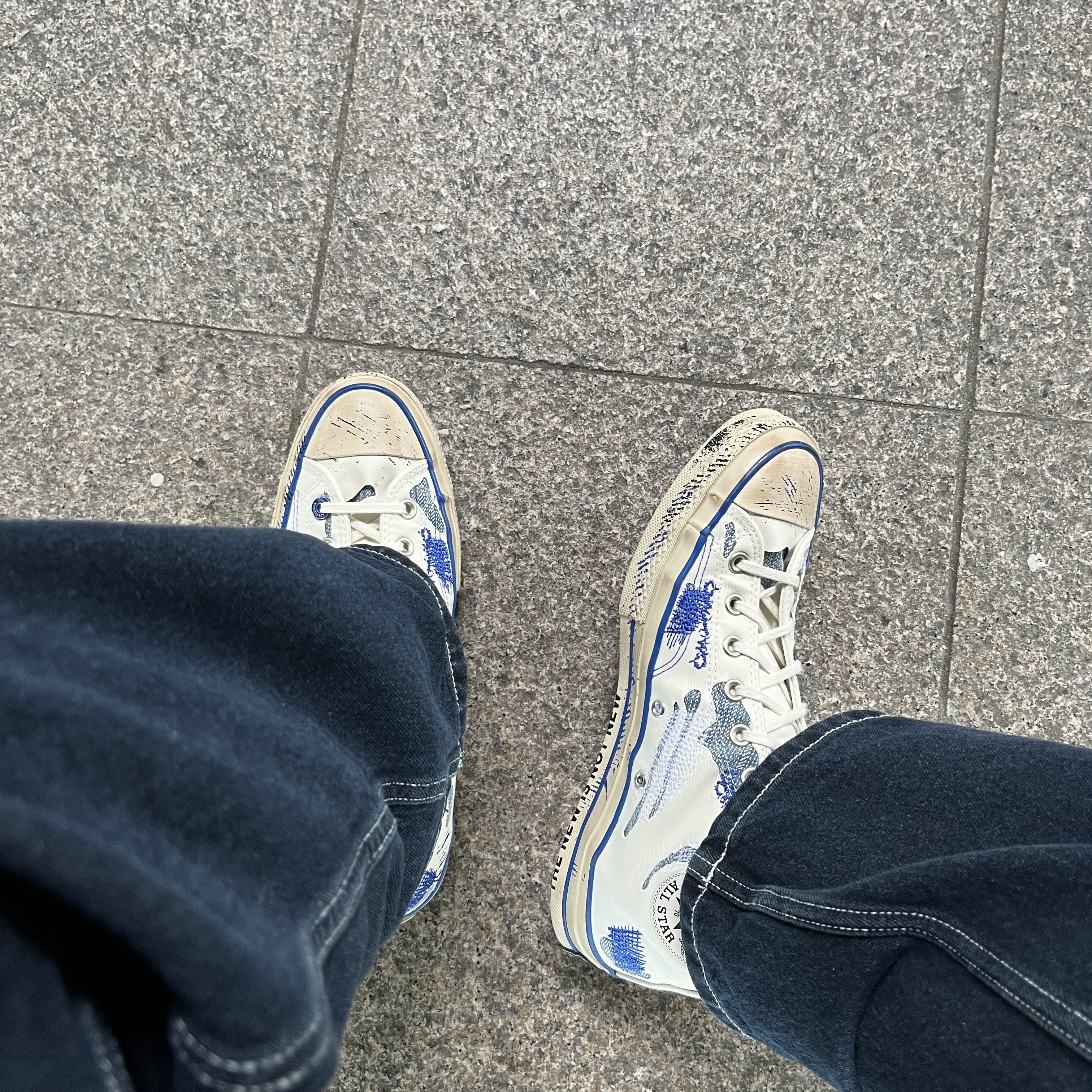 Converse x Ader Error Chuck 70 High White 착용 스타일
