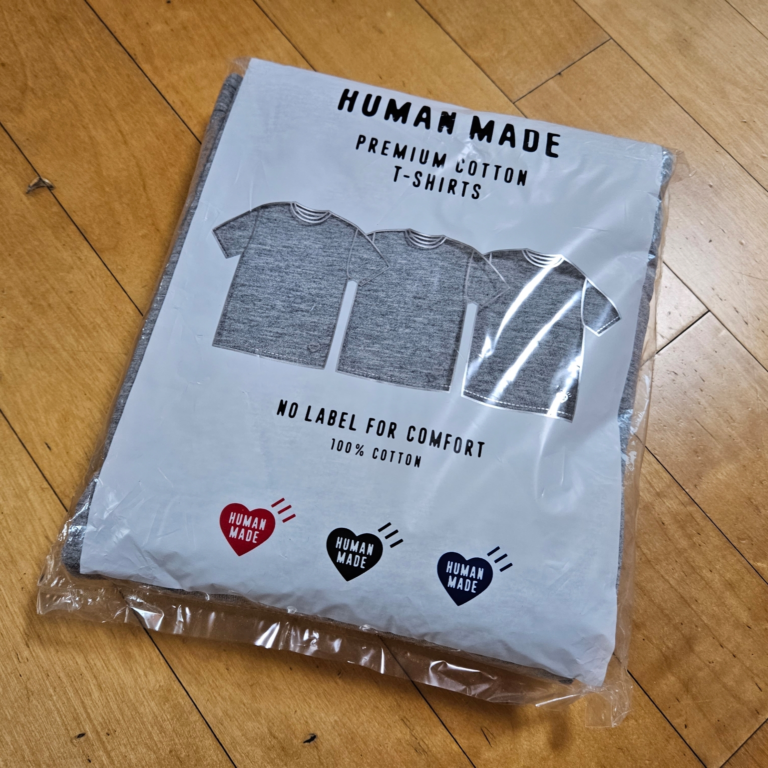 Human Made T-Shirts Gray (3 Pack) 착용 스타일