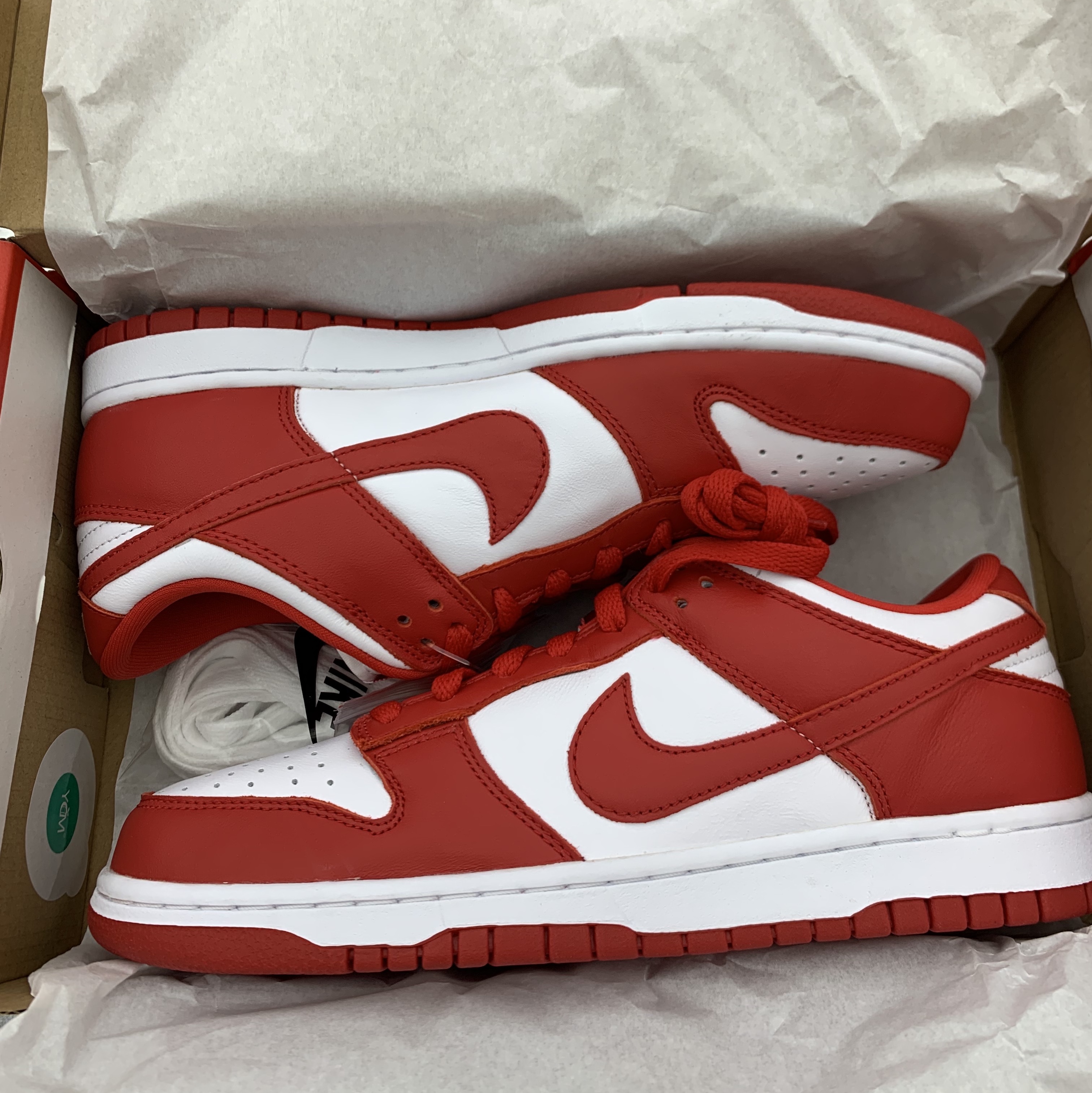 Nike Dunk Low SP White and University Red 2023 착용 스타일