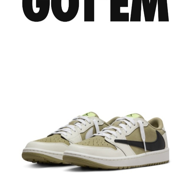 Jordan 1 x Travis Scott Retro Low Golf NRG Neutral Olive 착용 스타일