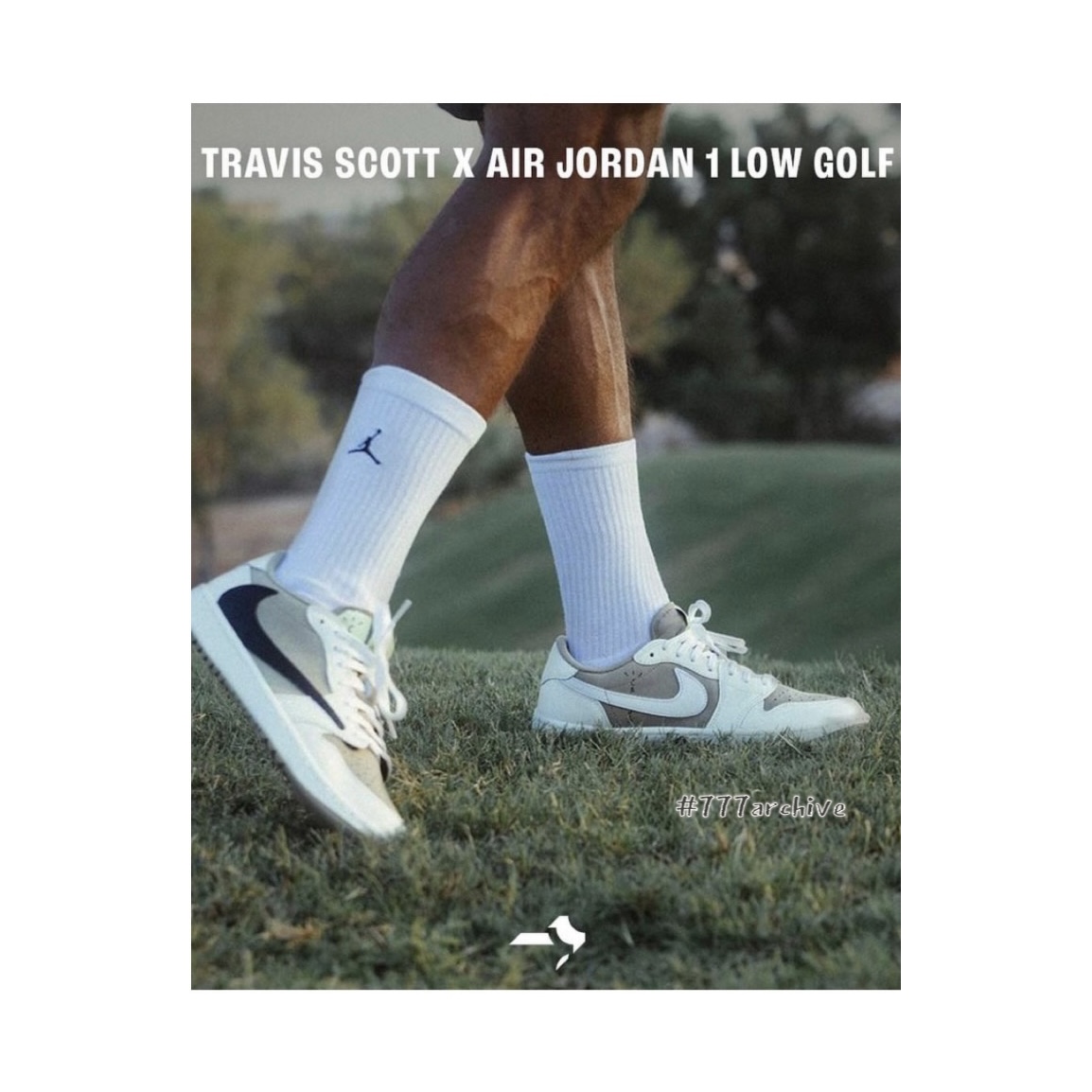 Jordan 1 x Travis Scott Retro Low Golf NRG Neutral Olive 착용 스타일 - 1