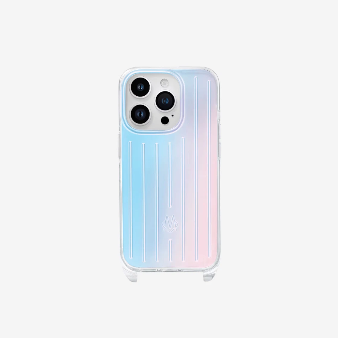 리모와 아이폰 15 프로 스트랩 케이스 이리디센트 | Rimowa | KREAM Rimowa iPhone 15 Pro Case with Strap Iridescent