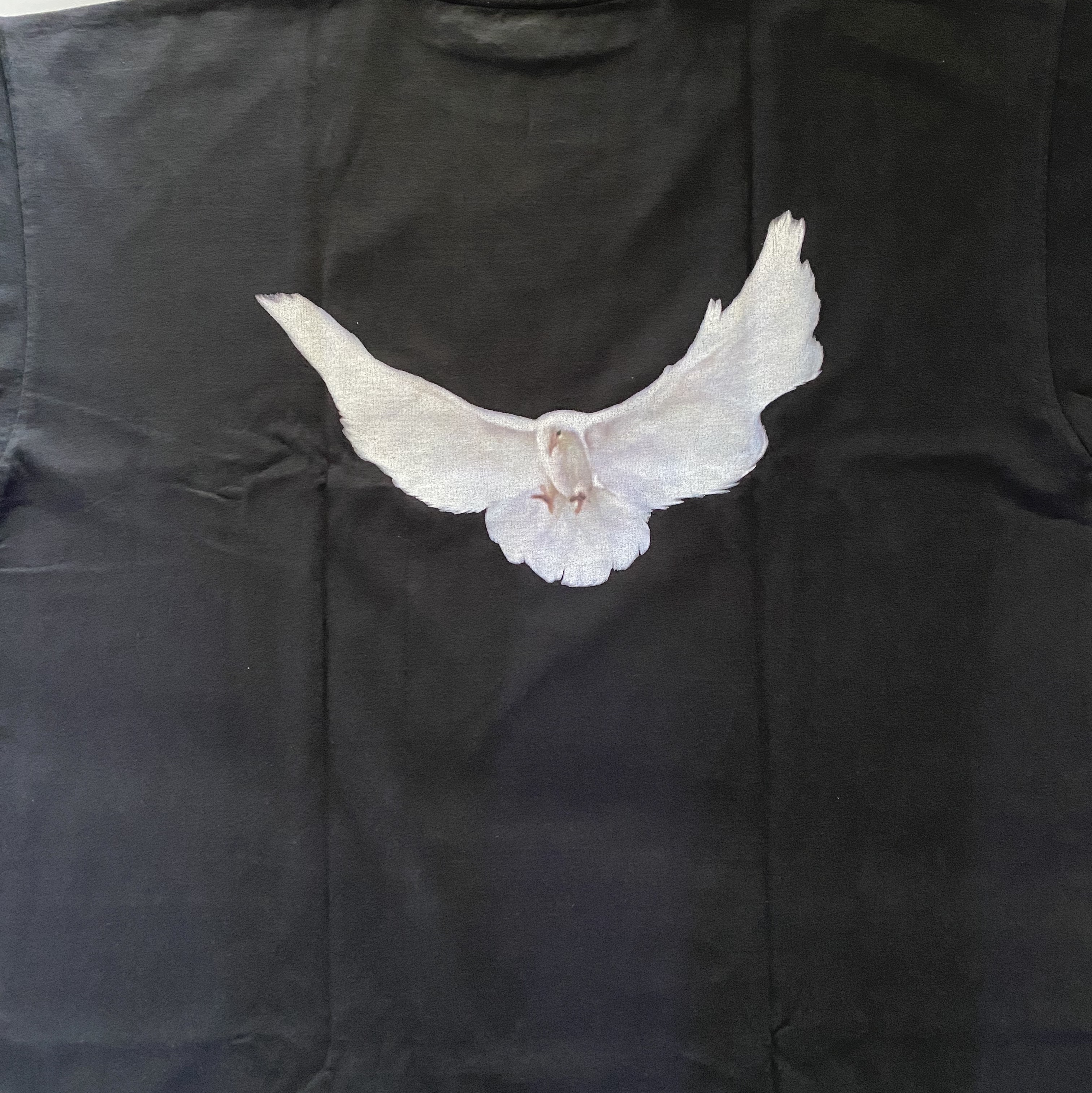 Yeezy Gap Engineered By Balenciaga Dove 3/4 Sleeve T-Shirt Black 착용 스타일