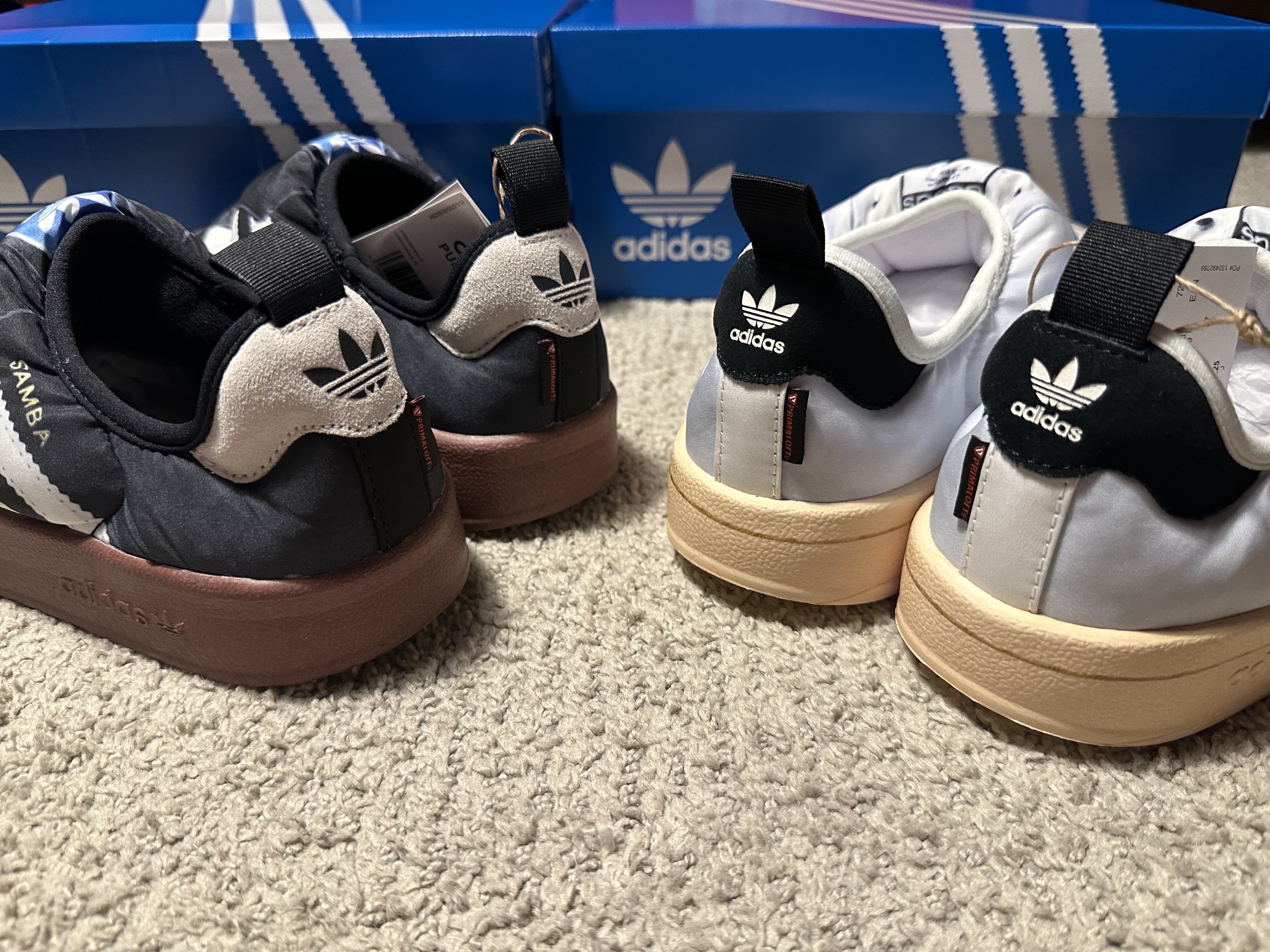 Adidas Puffylette Superstar Cloud White, Adidas Puffylette Samba Core Black 착용 스타일 - 4