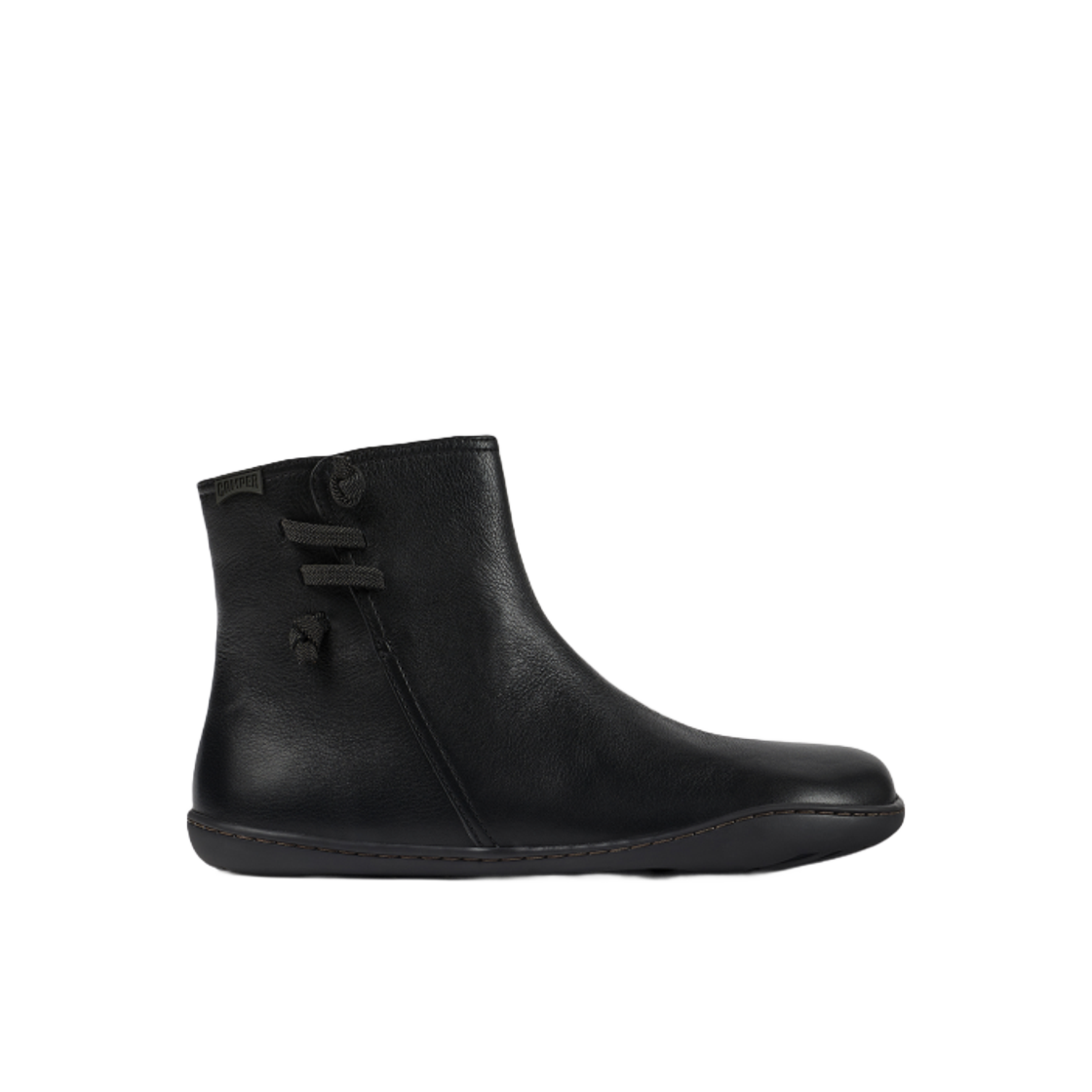 K400676-004 (W) Camper Peu Leather Ankle Boots Black