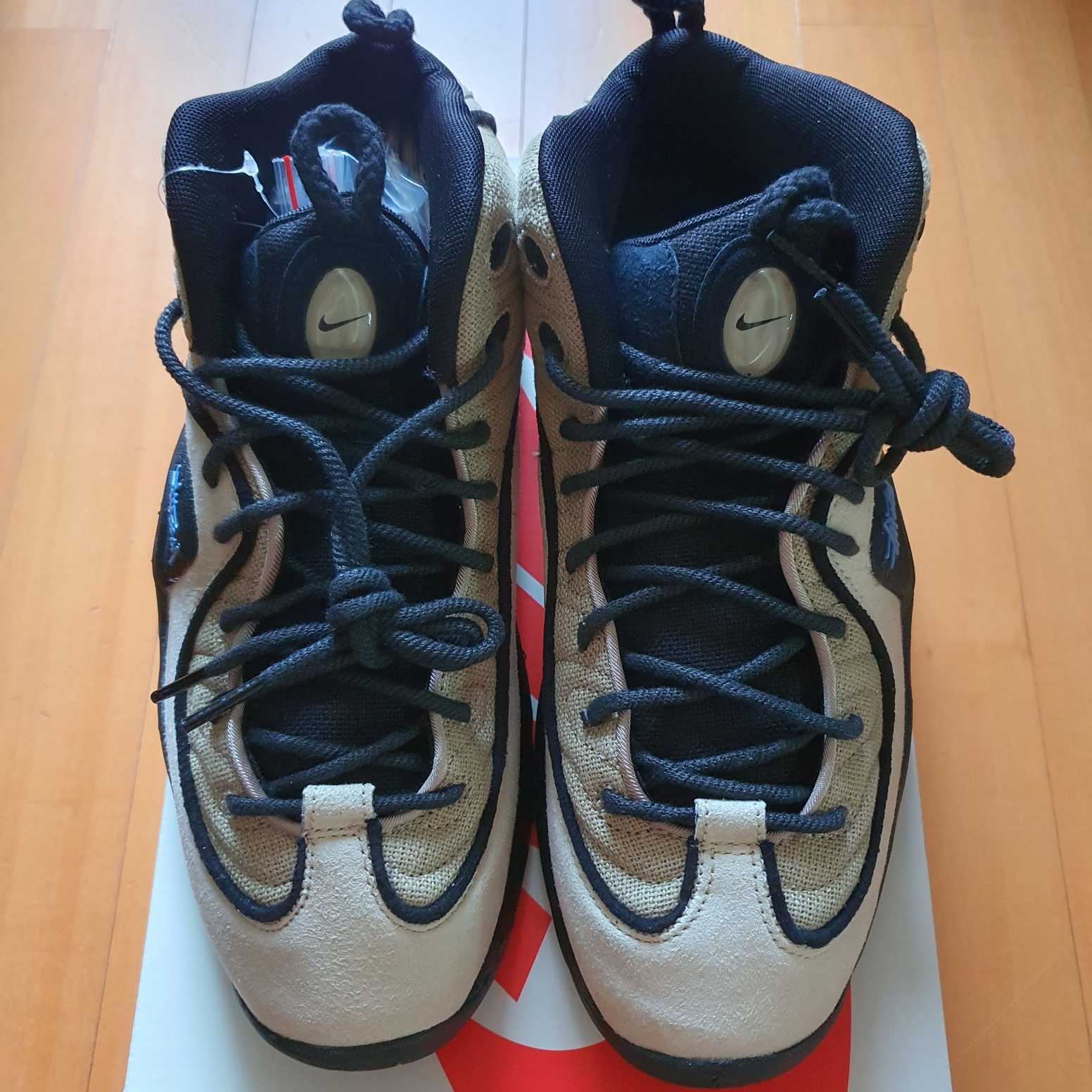 Nike x Stussy Air Penny II Rattan and Limestone 착용 스타일