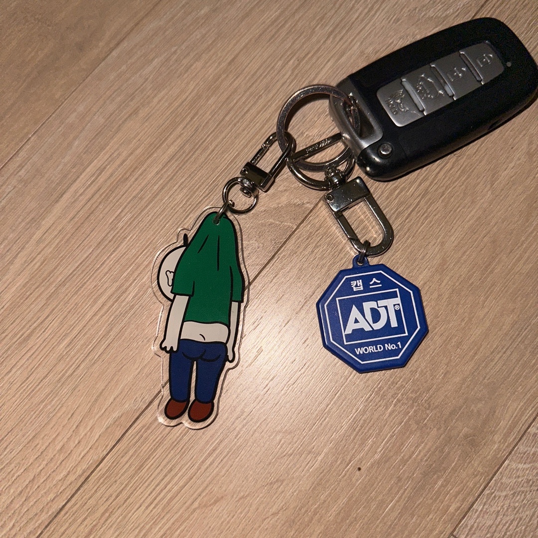 Bbangbbang Hanging Acrylic Keyring 착용 스타일 - 2