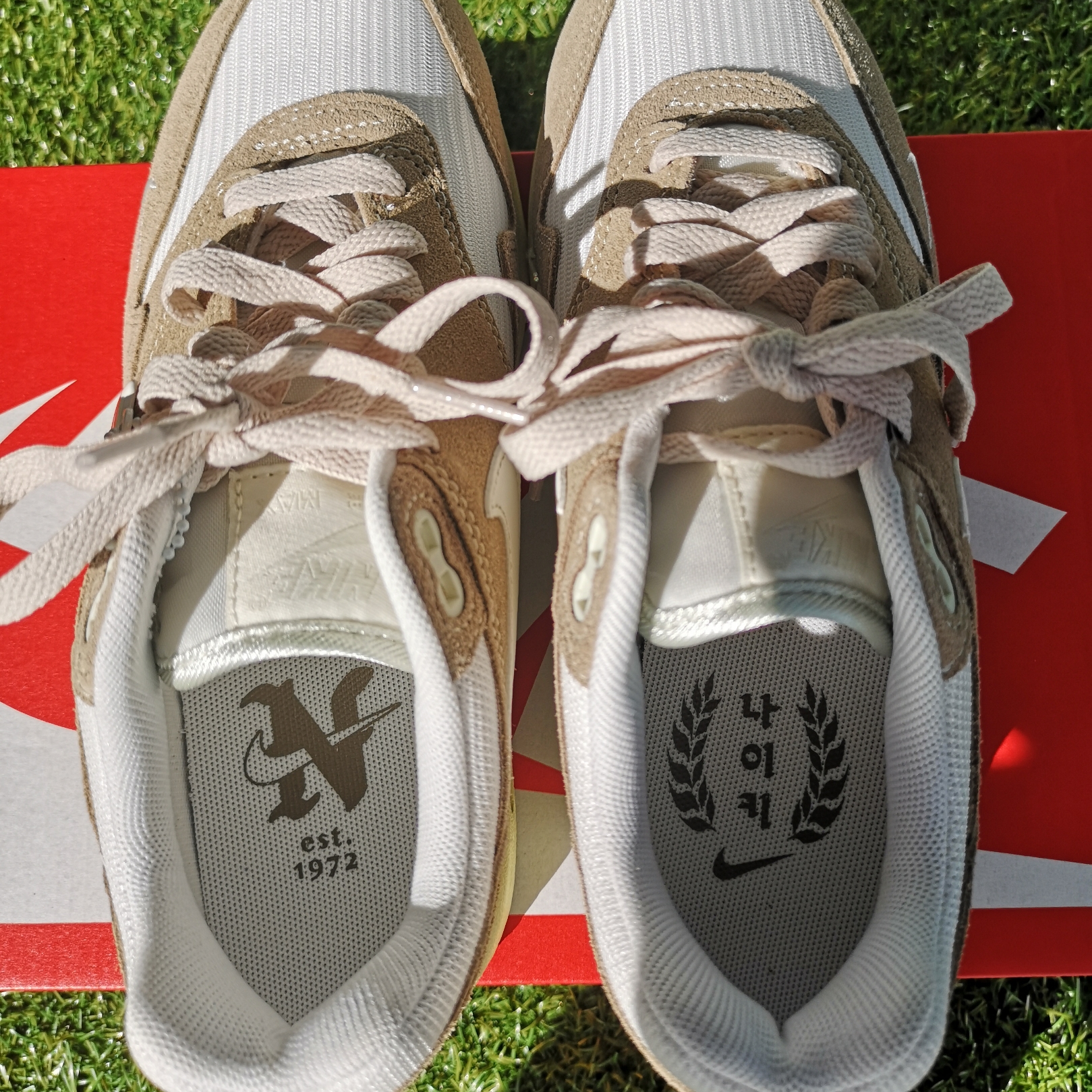 (W) Nike Air Max 1 Hangul Day Sail 착용 스타일 - 4