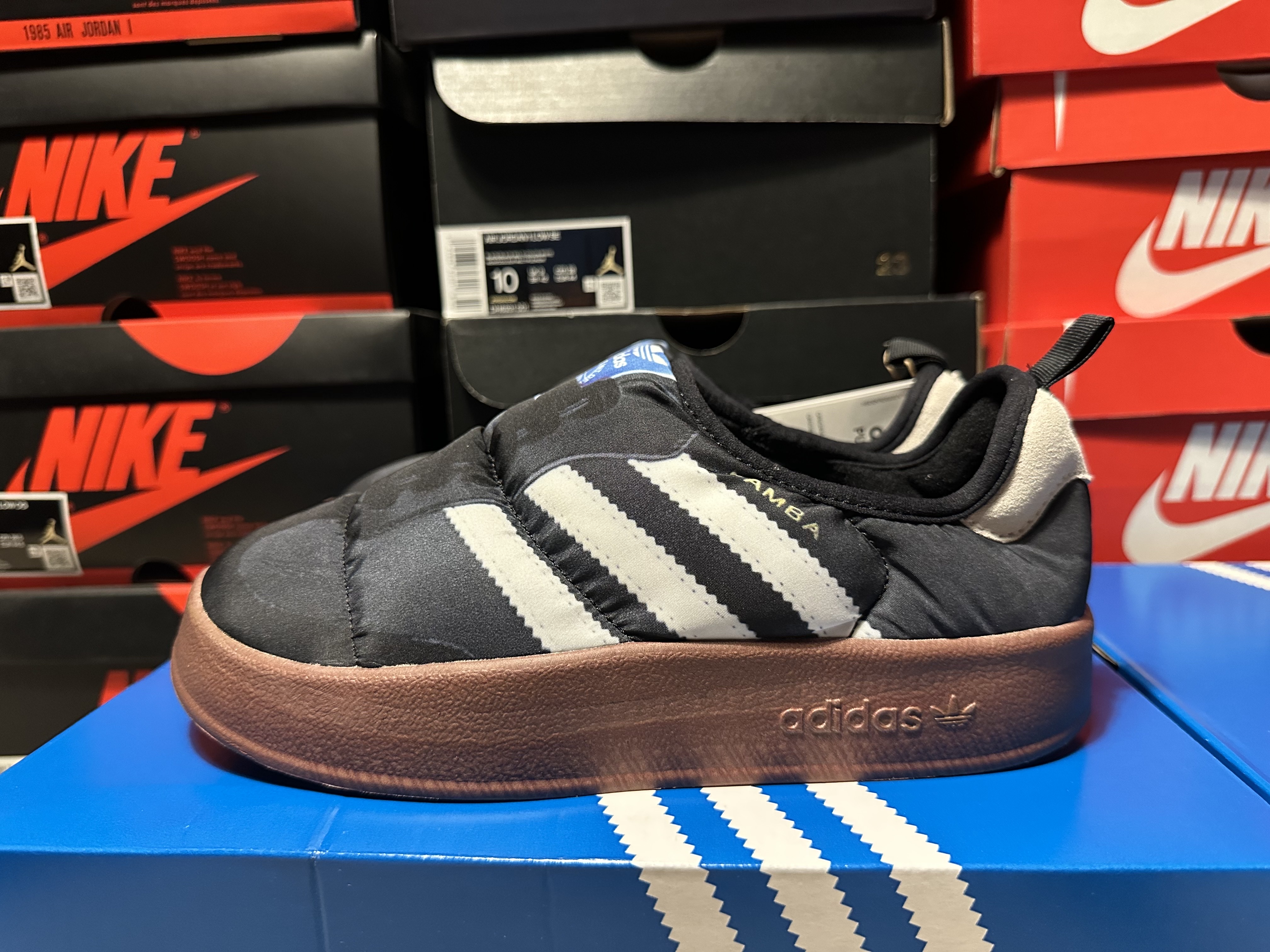 Adidas Puffylette Superstar Cloud White, Adidas Puffylette Samba Core Black 착용 스타일 - 5