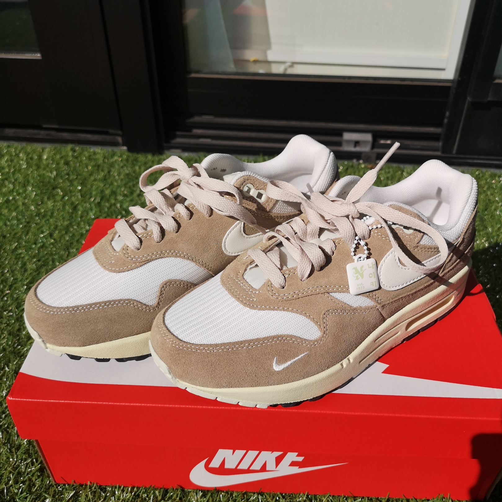 (W) Nike Air Max 1 Hangul Day Sail 착용 스타일 - 2