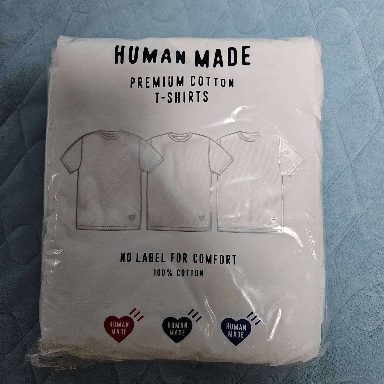 Human Made T-Shirts White (3 Pack) 착용 스타일