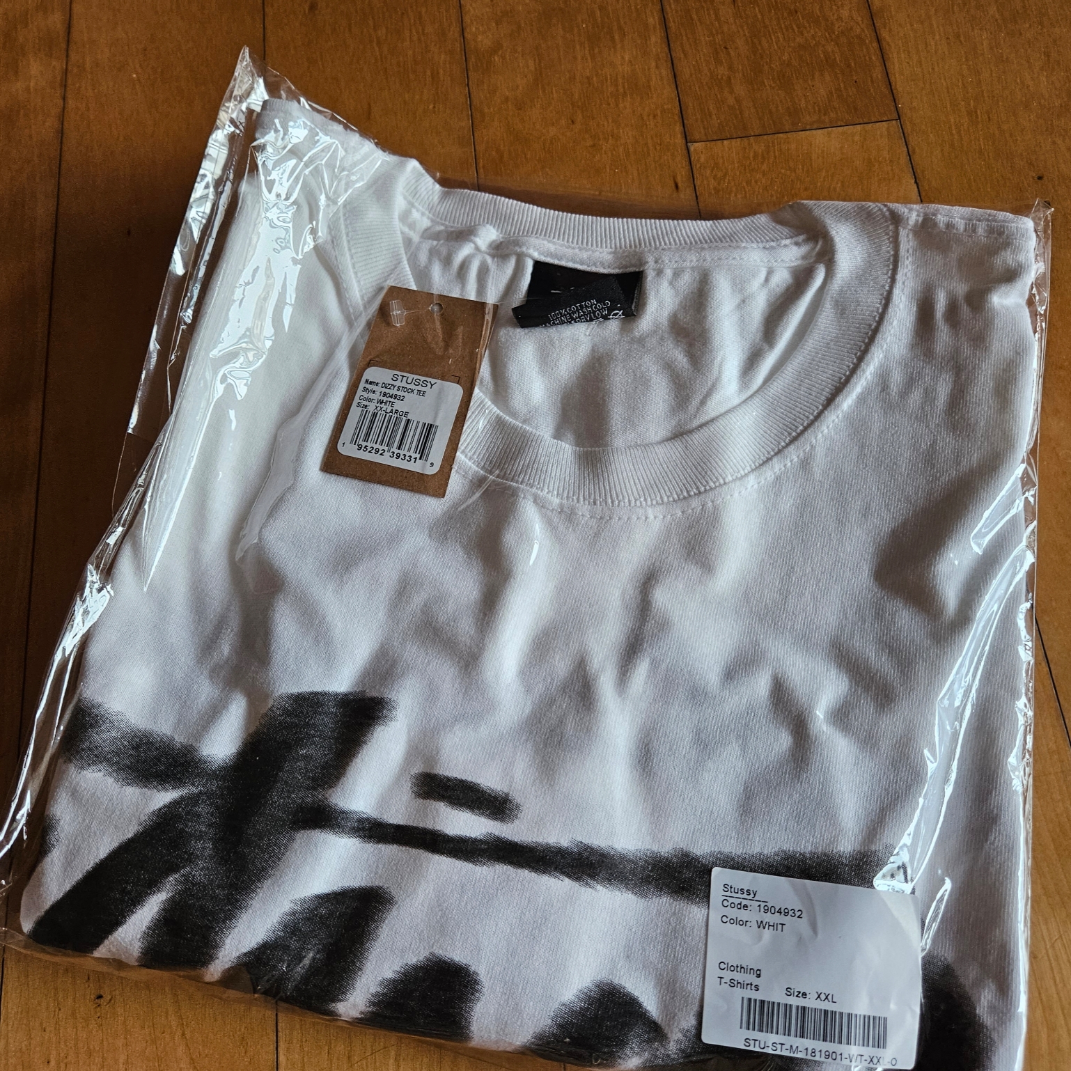 Stussy Dizzy Stock T-Shirt White 착용 스타일