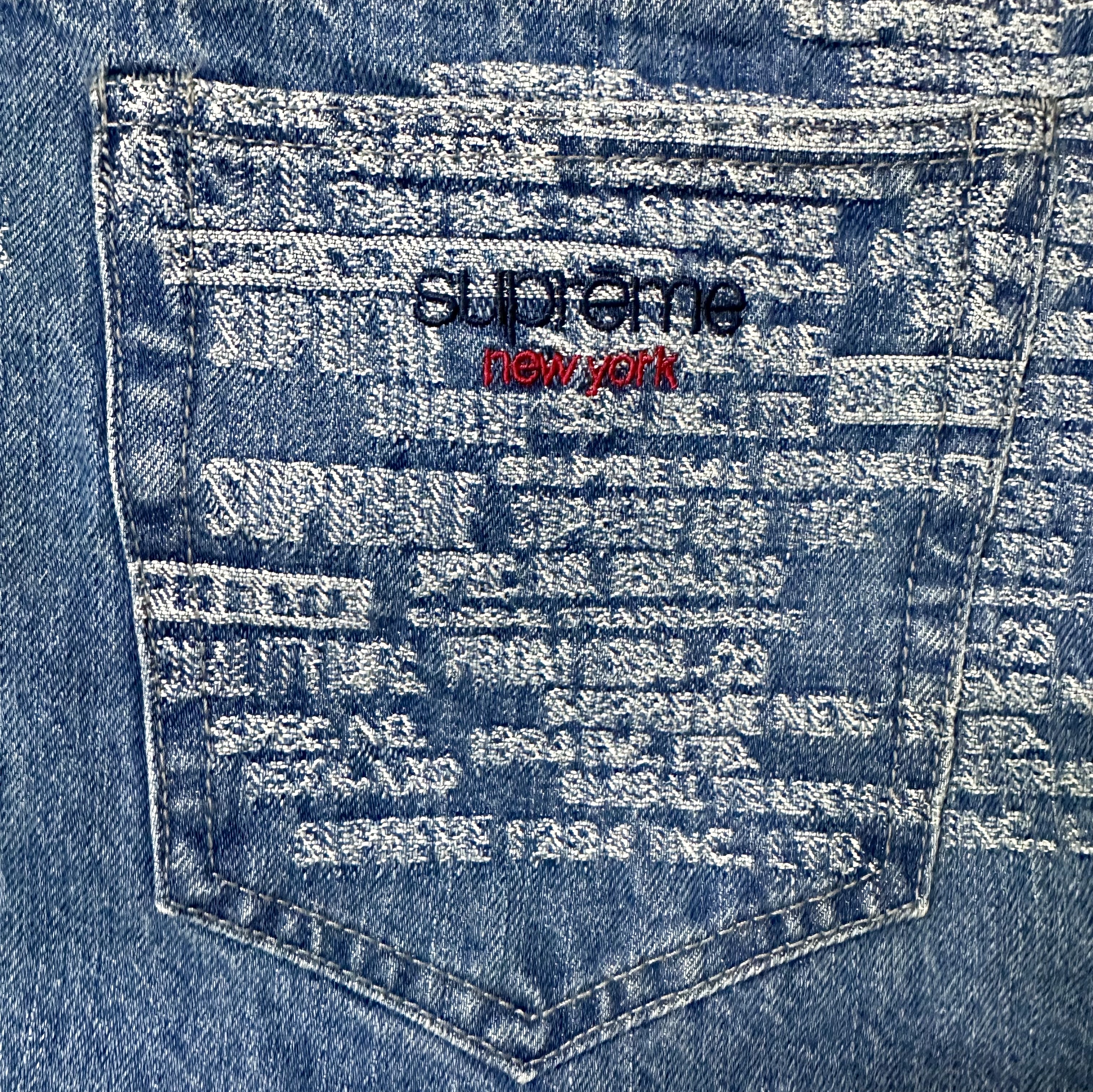 Supreme Trademark Jacquard Baggy Jean Washed Blue - 23SS, Jordan 1 x Travis Scott Retro Low OG SP Black Phantom 착용 스타일 - 1