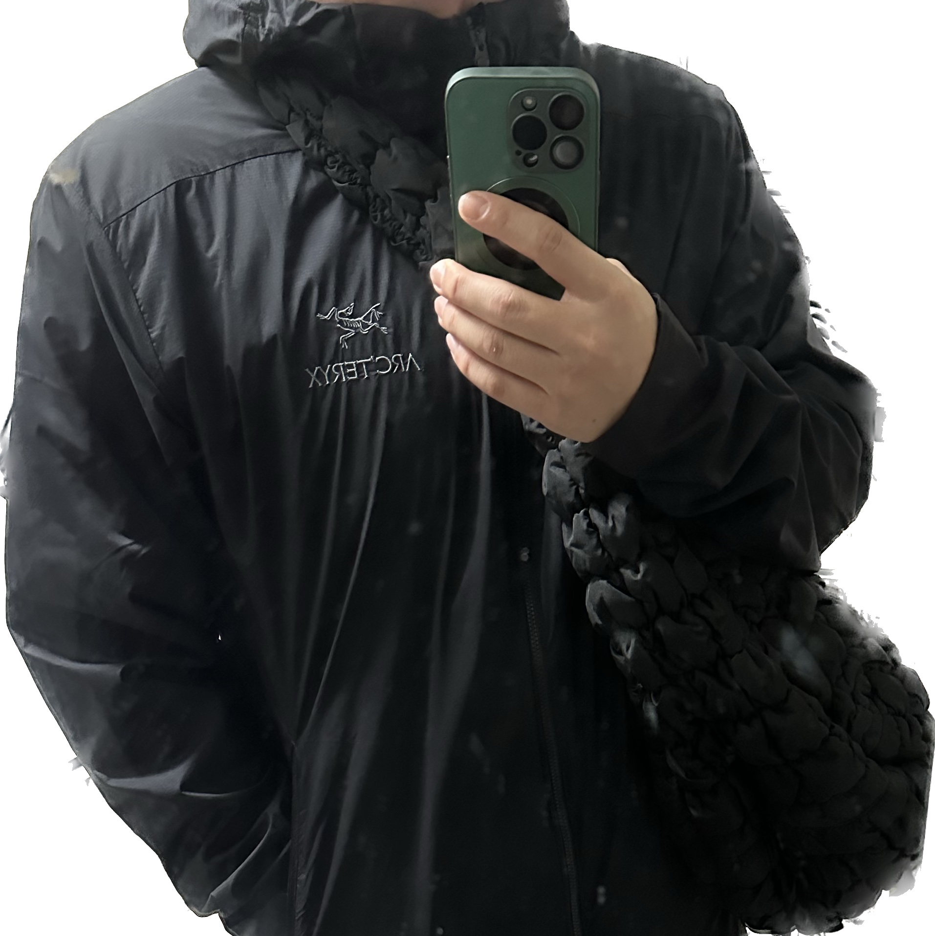 Arc'teryx Atom SL Hoody Black 착용 스타일