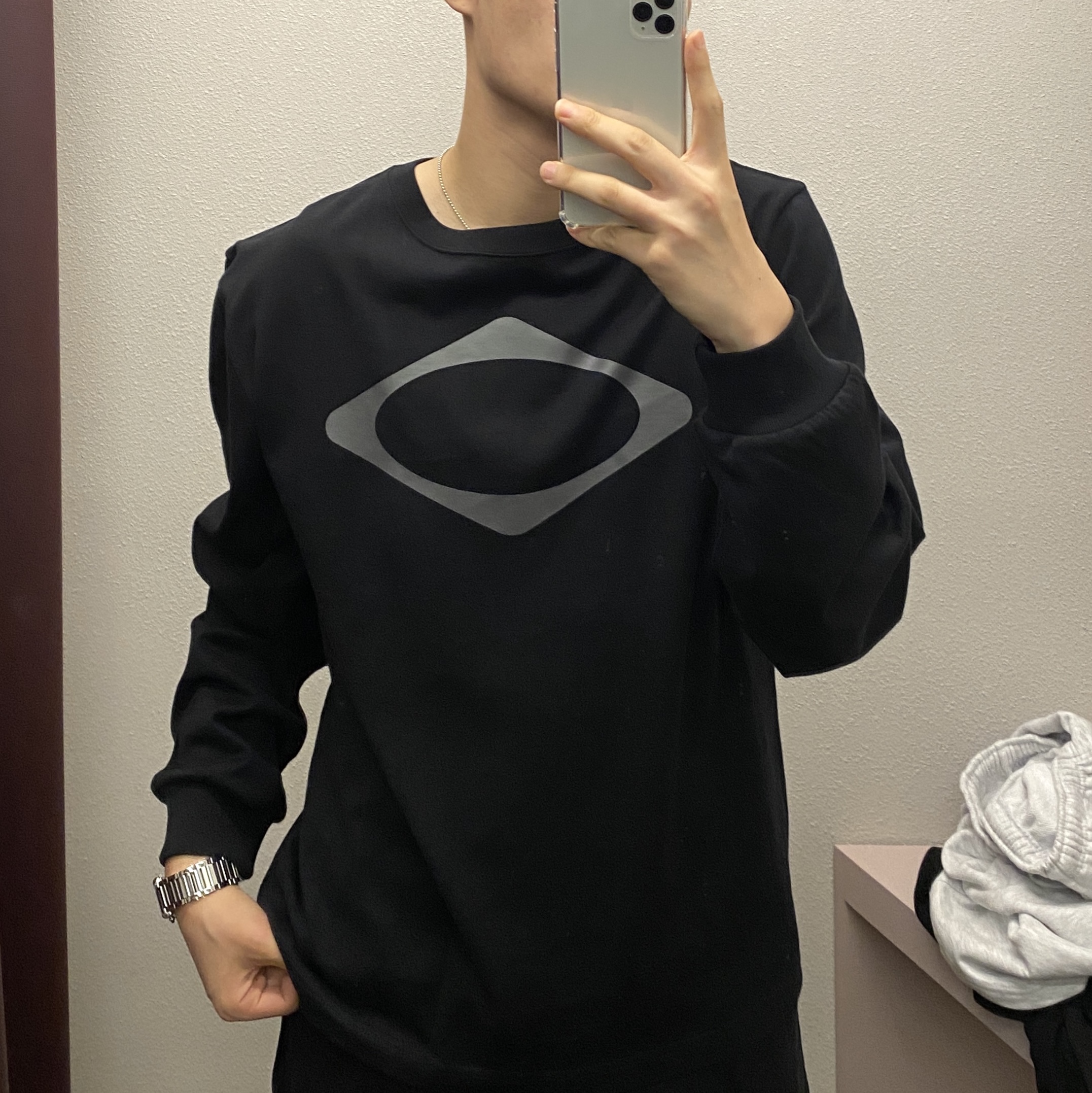 Mischief Rhombus Long Sleeve Black, Cartier Tank Must Watch Extra Large Automatic Steel Bracelet Steel 착용 스타일