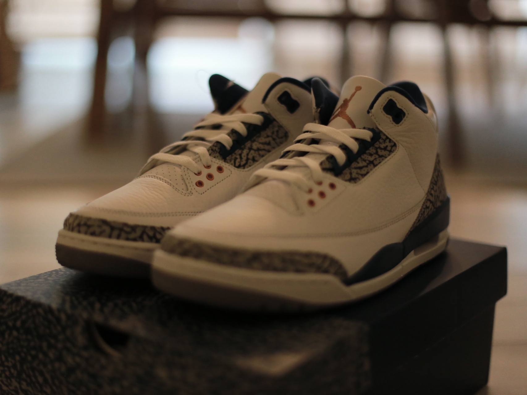 Jordan 3 Retro True Blue and Copper, (GS) Jordan 3 Retro True Blue 2011 착용 스타일 - 2