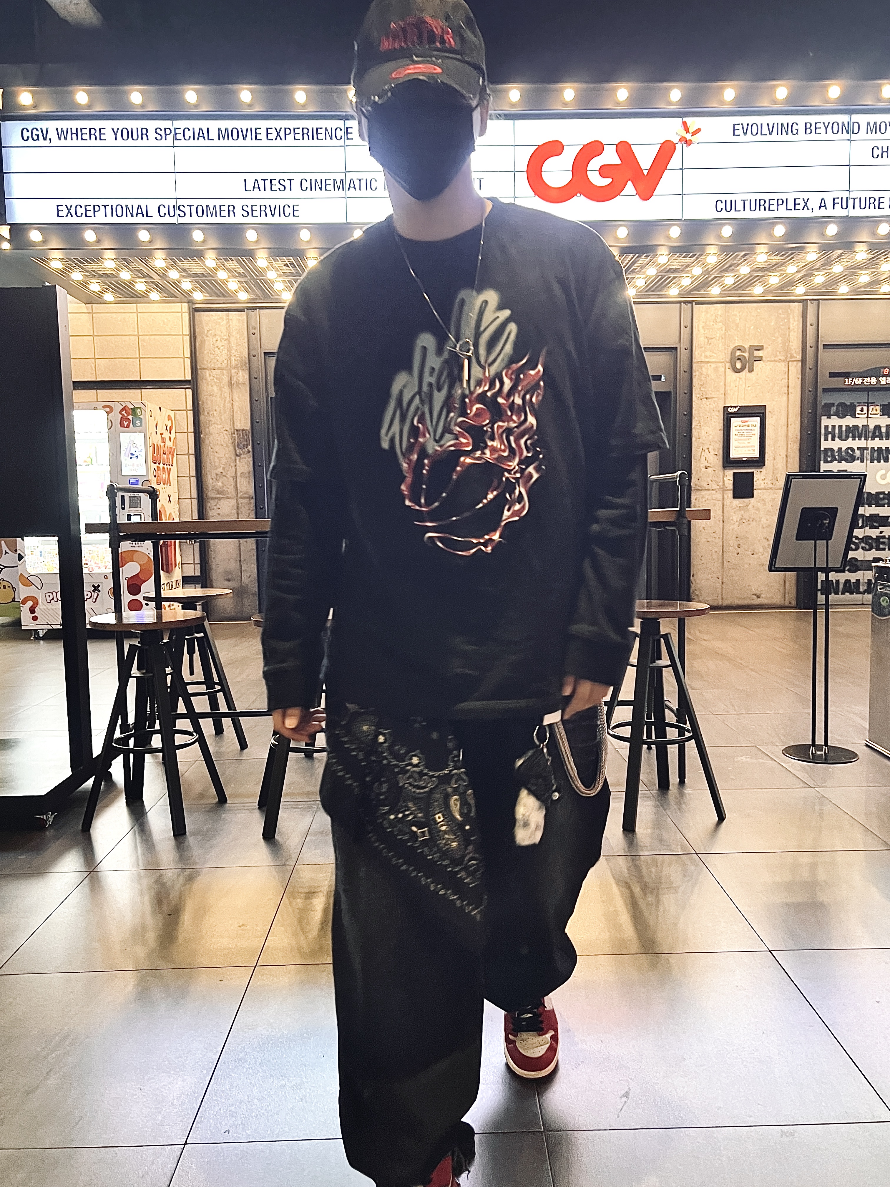 Jordan x Travis Scott T-Shirt Black - US/EU, Nike x Peaceminusone LS T-Shirt Black (DR0098-010) 착용 스타일 - 3