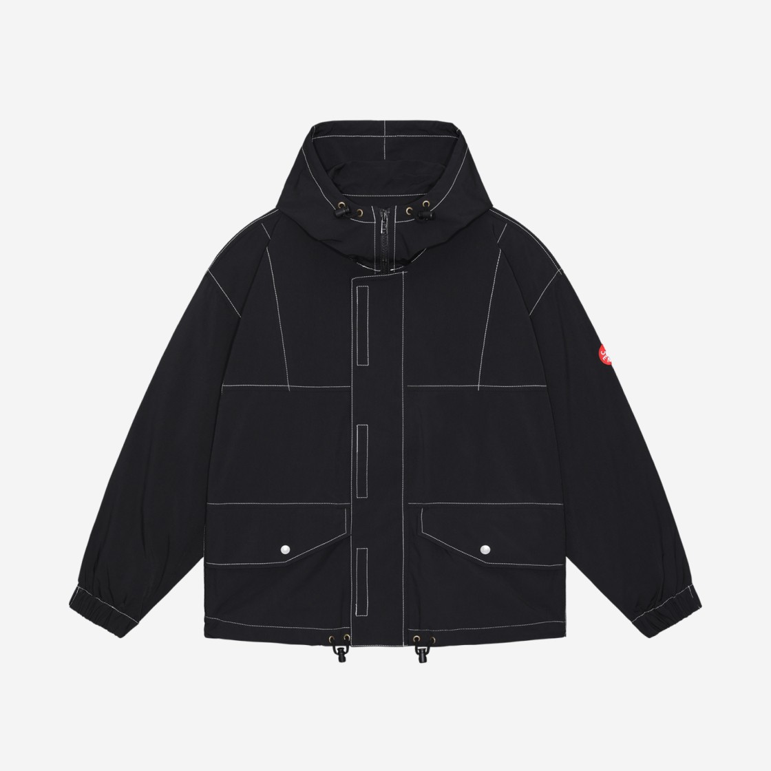 Cav Empt Contrast Stitch Hood Zip Jacket Black - 23FW 상세 이미지 1