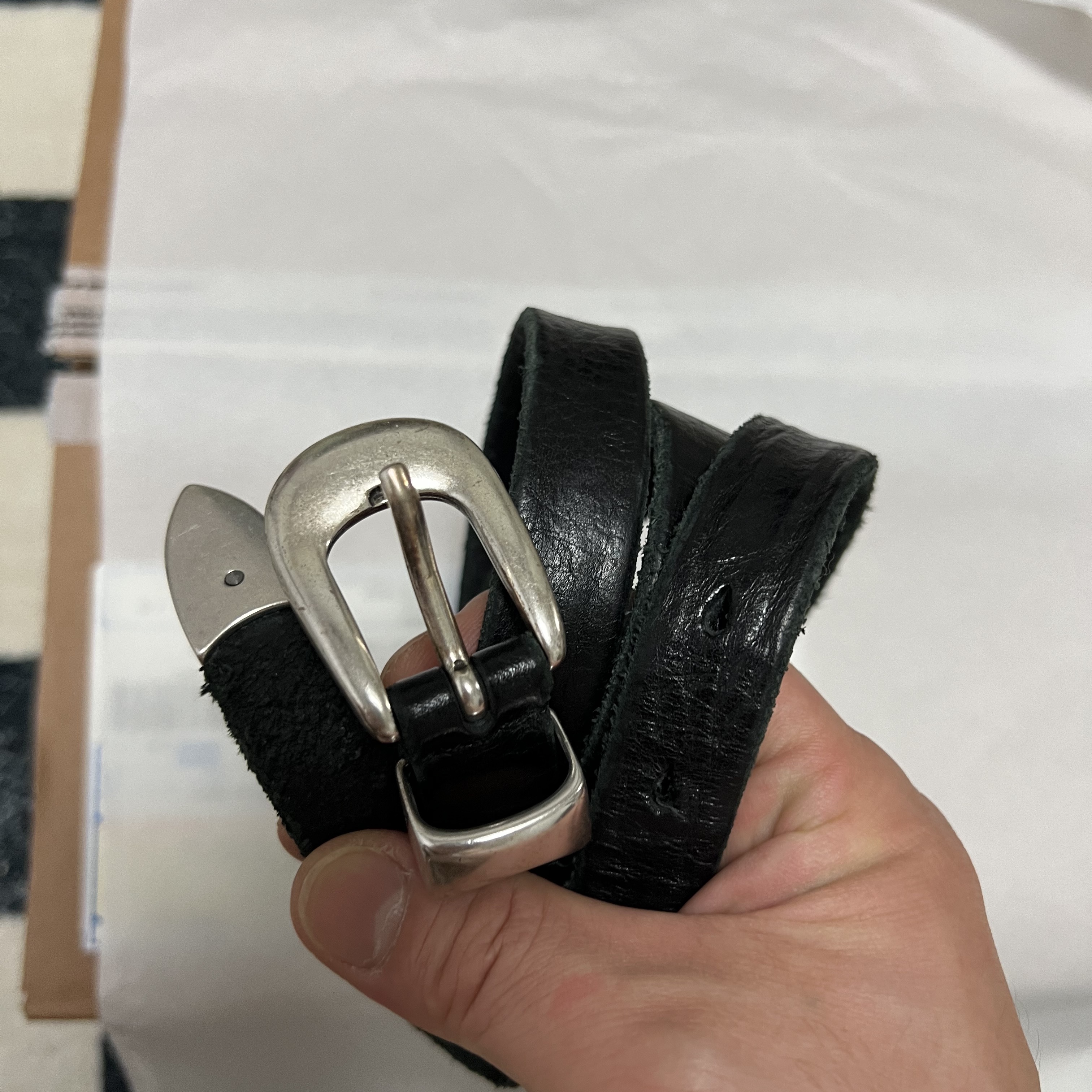 Our Legacy Belt 2cm Leather Black 착용 스타일 - 3