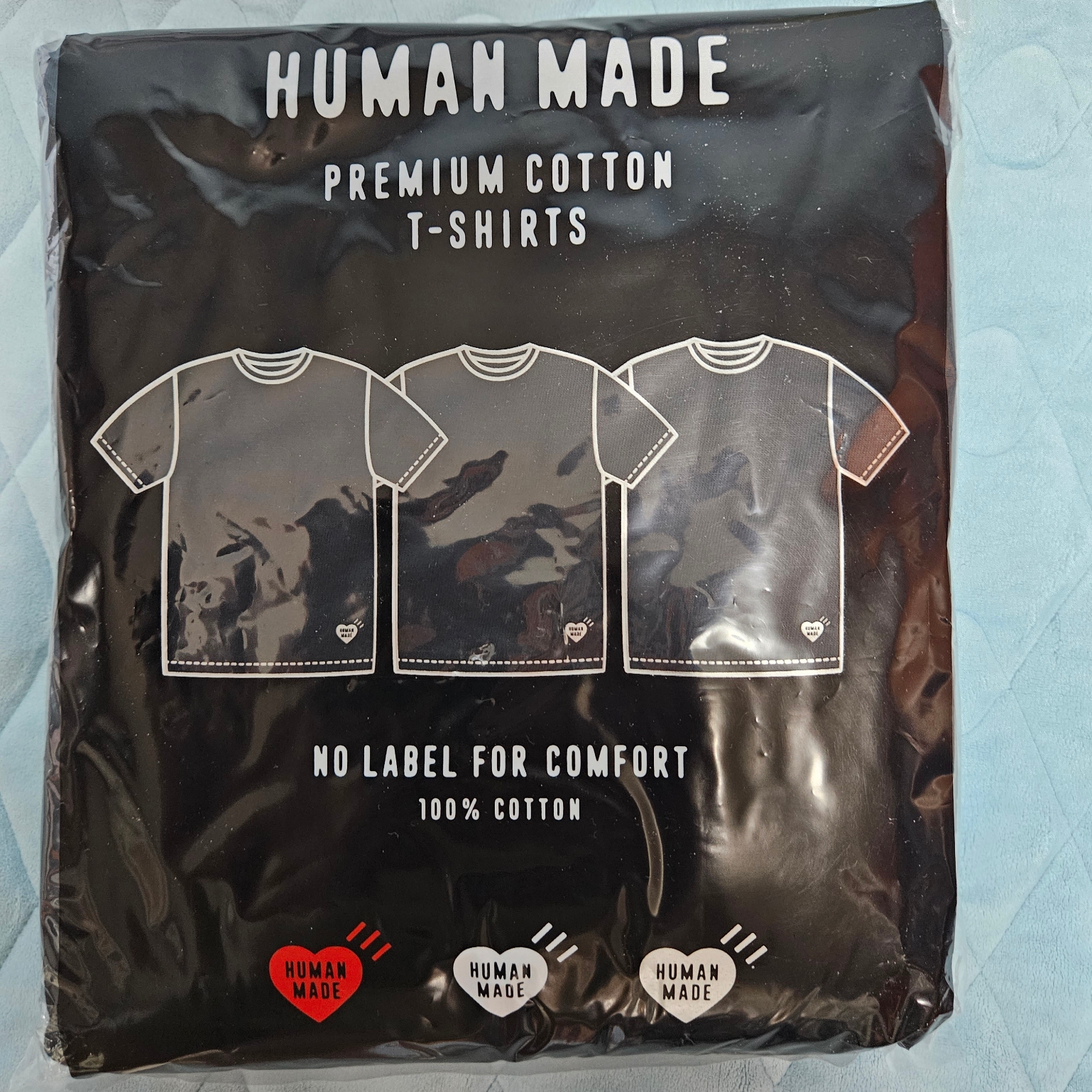 Human Made T-Shirts Black (3 Pack) 착용 스타일