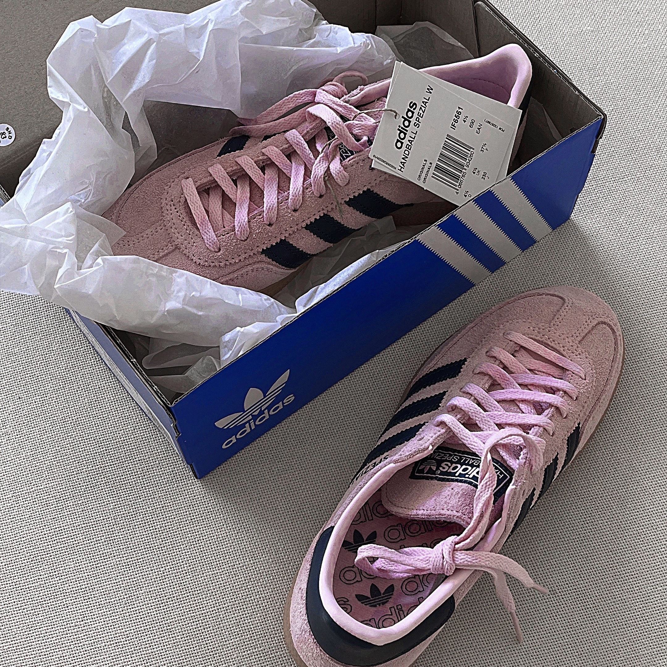 (W) Adidas Spezial Handball Clear Pink 착용 스타일