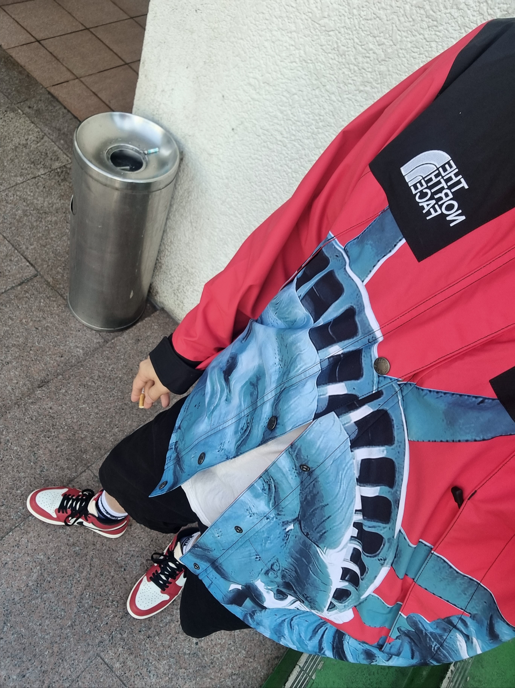 Supreme x The North Face Statue of Liberty Mountain Jacket Red - 19FW, Jordan 1 Retro High OG Chicago 2022 착용 스타일