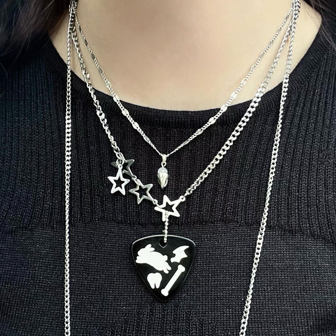 Teeth Baby Teeth Necklace Pearl 착용 스타일