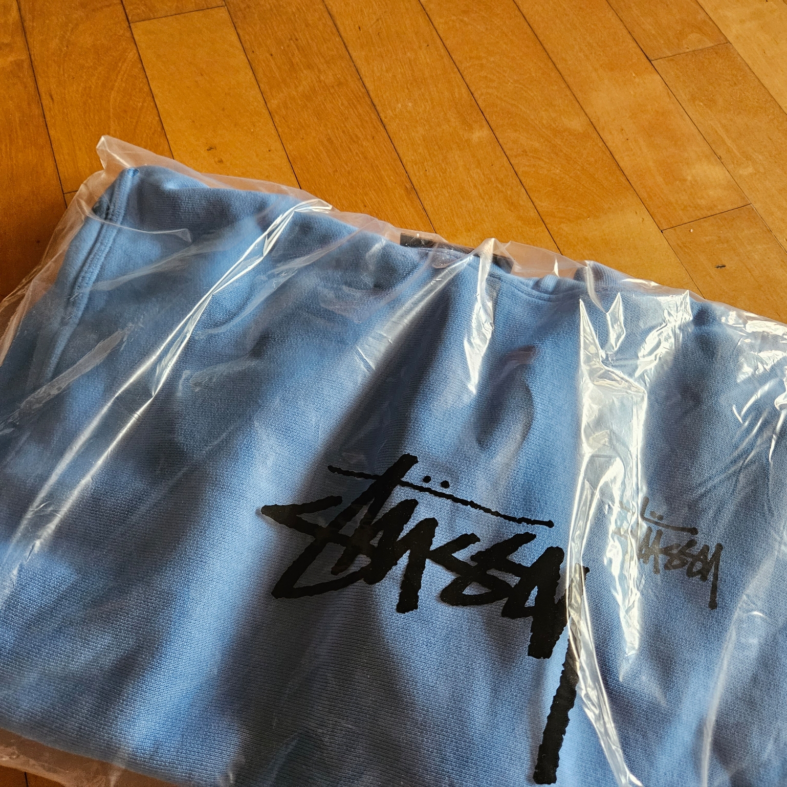 Stussy Basic Stussy Pigment Dyed Hoodie Blue 착용 스타일