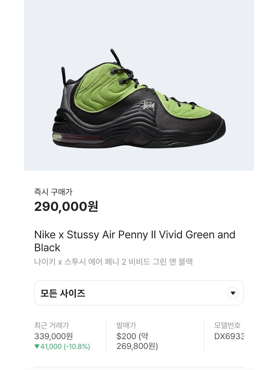 Nike x Stussy Air Penny II Vivid Green and Black, Nike x Martine Rose Shox MR4 Safety Orange 착용 스타일 - 5