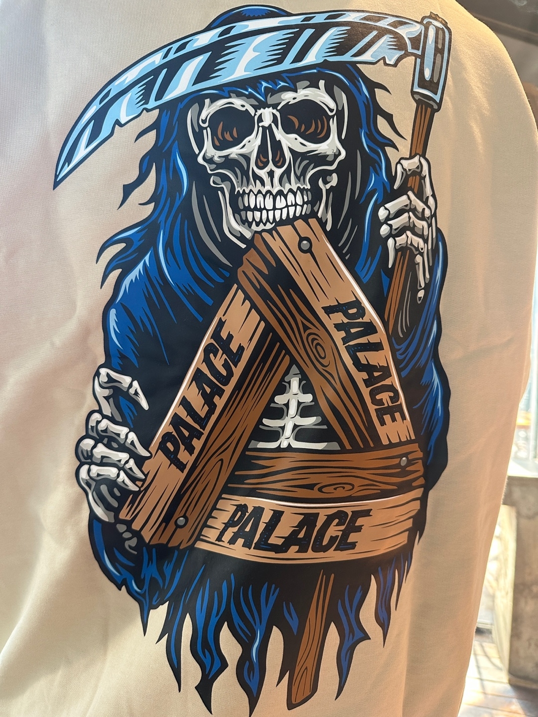 Palace Reaper Hood Camel - 23FW, Jordan 1 x Travis Scott Retro Low OG SP Sail and Ridgerock 착용 스타일 - 2