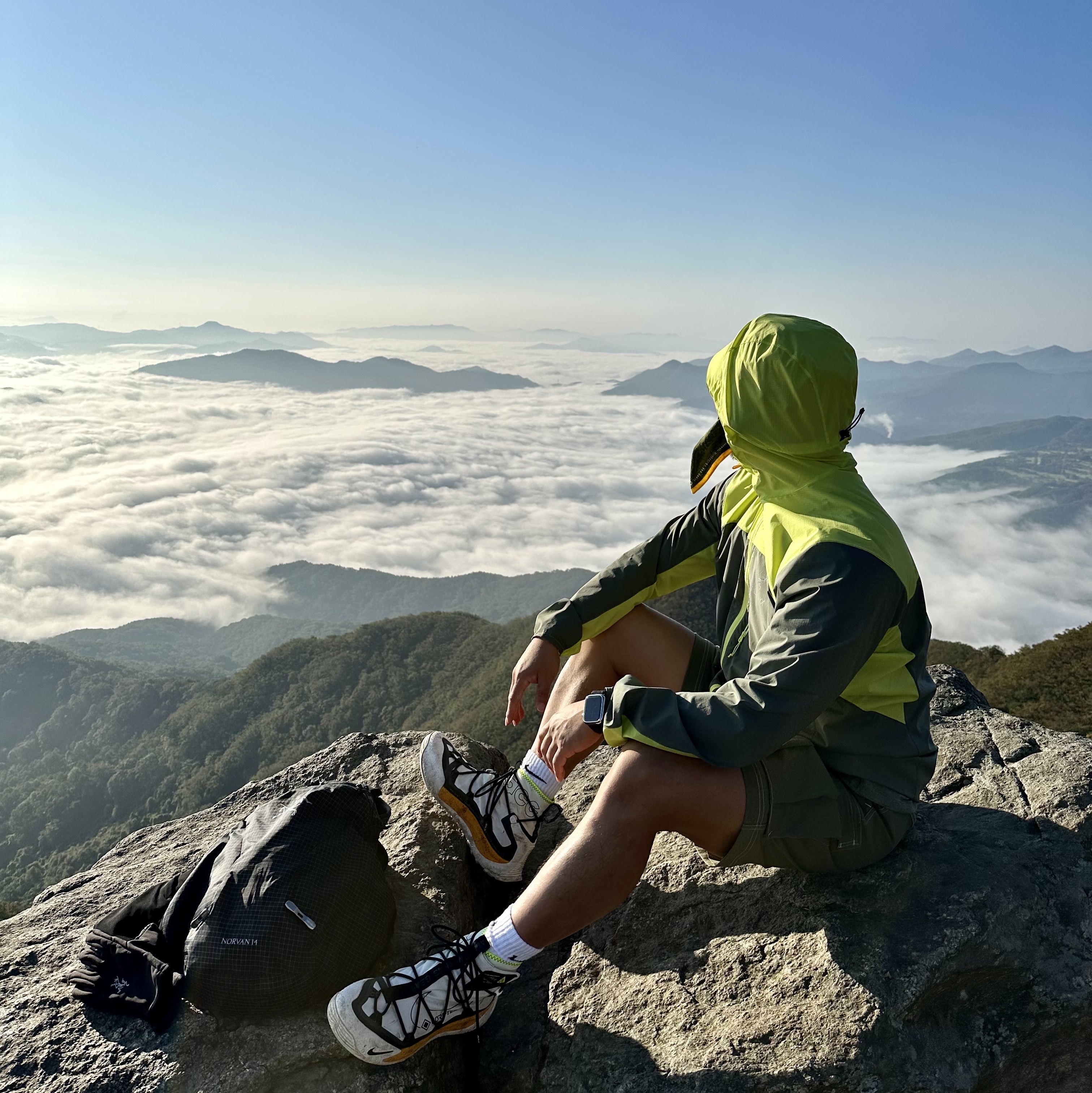 Nike ACG Terra Antarktik Gore-Tex Summit White, Arc'teryx Squamish Hoody Forage 착용 스타일