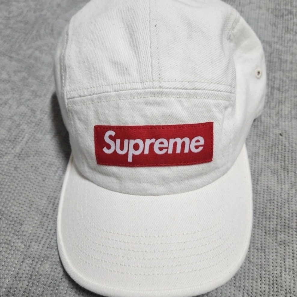 Supreme Denim Camp Cap Natural - 23SS 착용 스타일