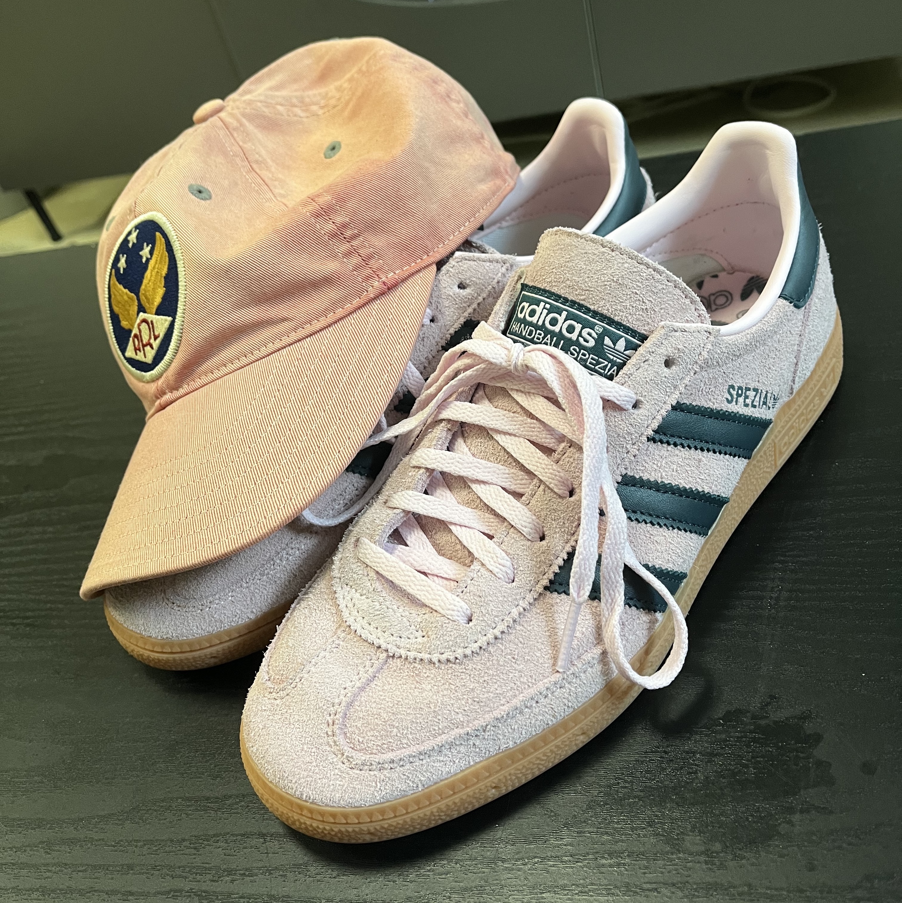 Double RL Garment Dyeing Twill Ball Cap Red, (W) Adidas Spezial Handball Clear Pink 착용 스타일 - 1