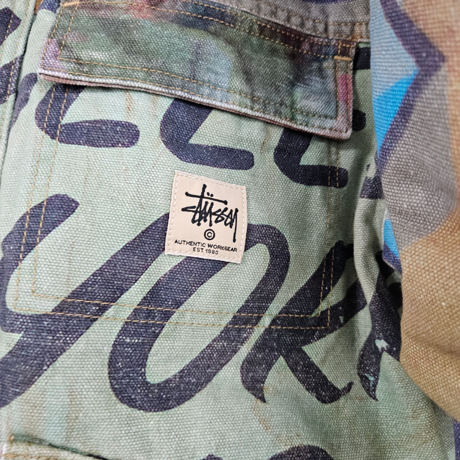 Stussy Shop Jacket Alfonso Canvas Multi 착용 스타일 - 3